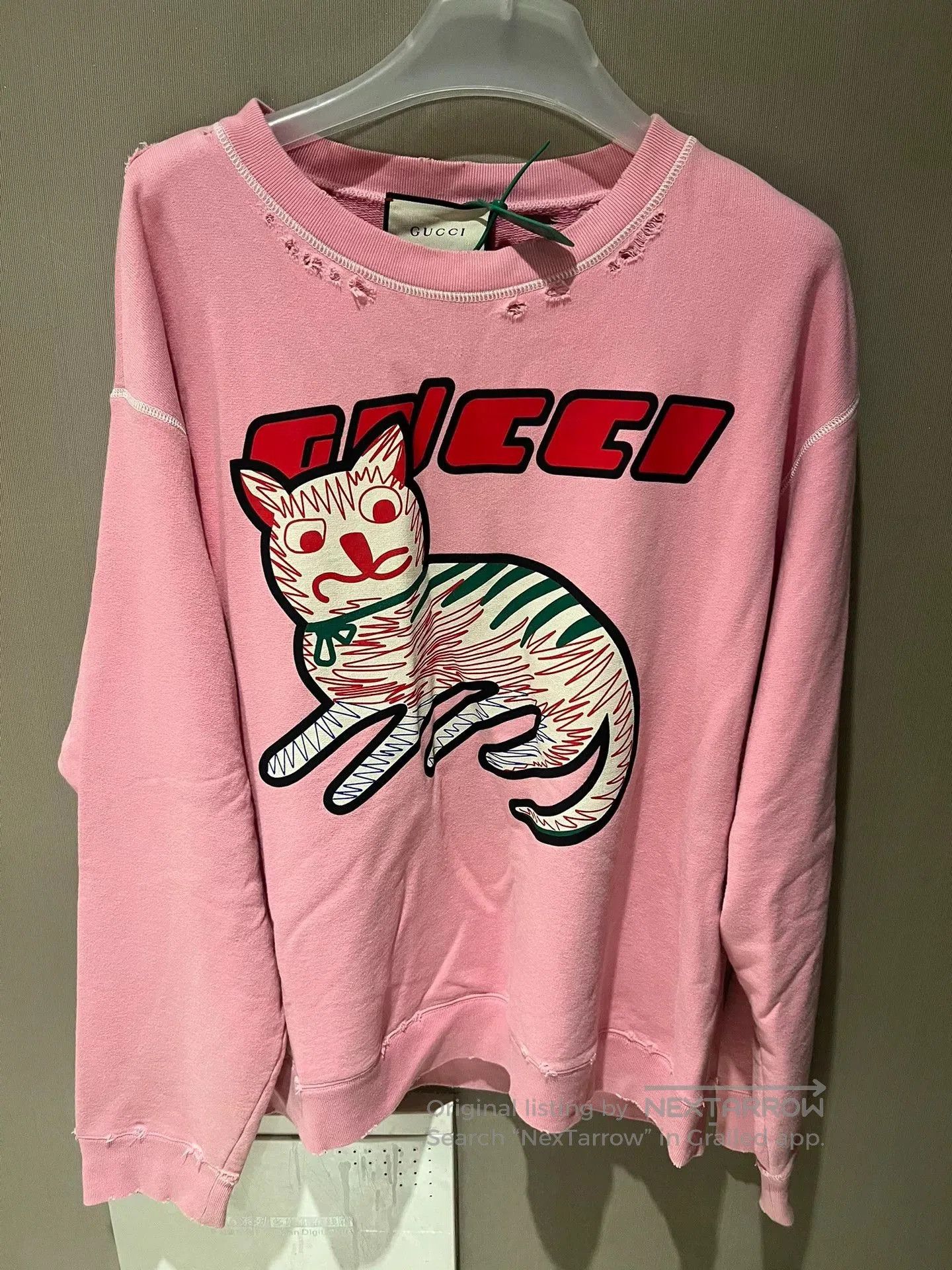 Gucci Gucci Pink Cat Print Sweatshirt. Size M / US 6-8 / IT 42-44 - 1 Thumbnail