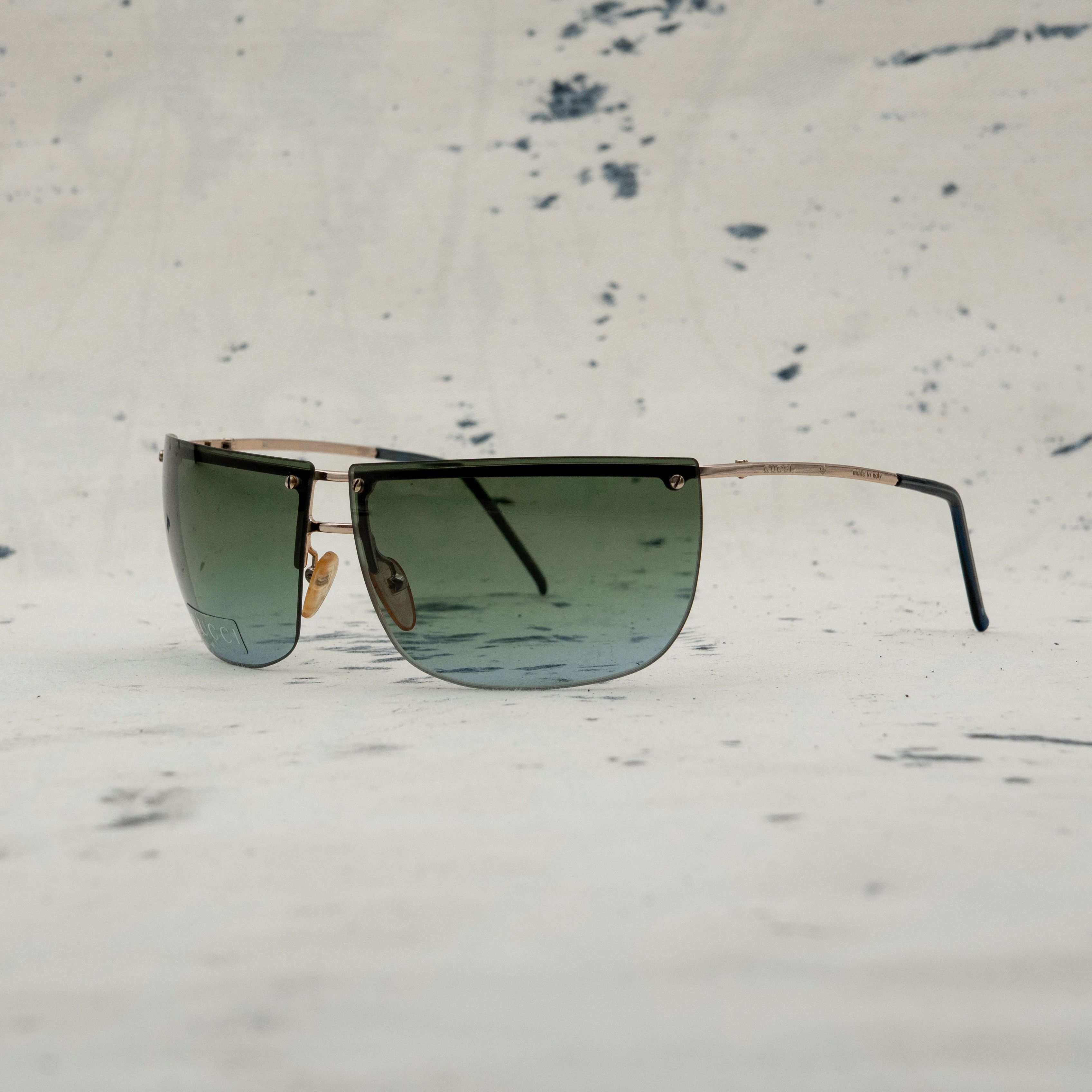 Gucci GUCCI Rimless Dark Mens Sunglasses GG Logo 1794/S Y2K | Grailed