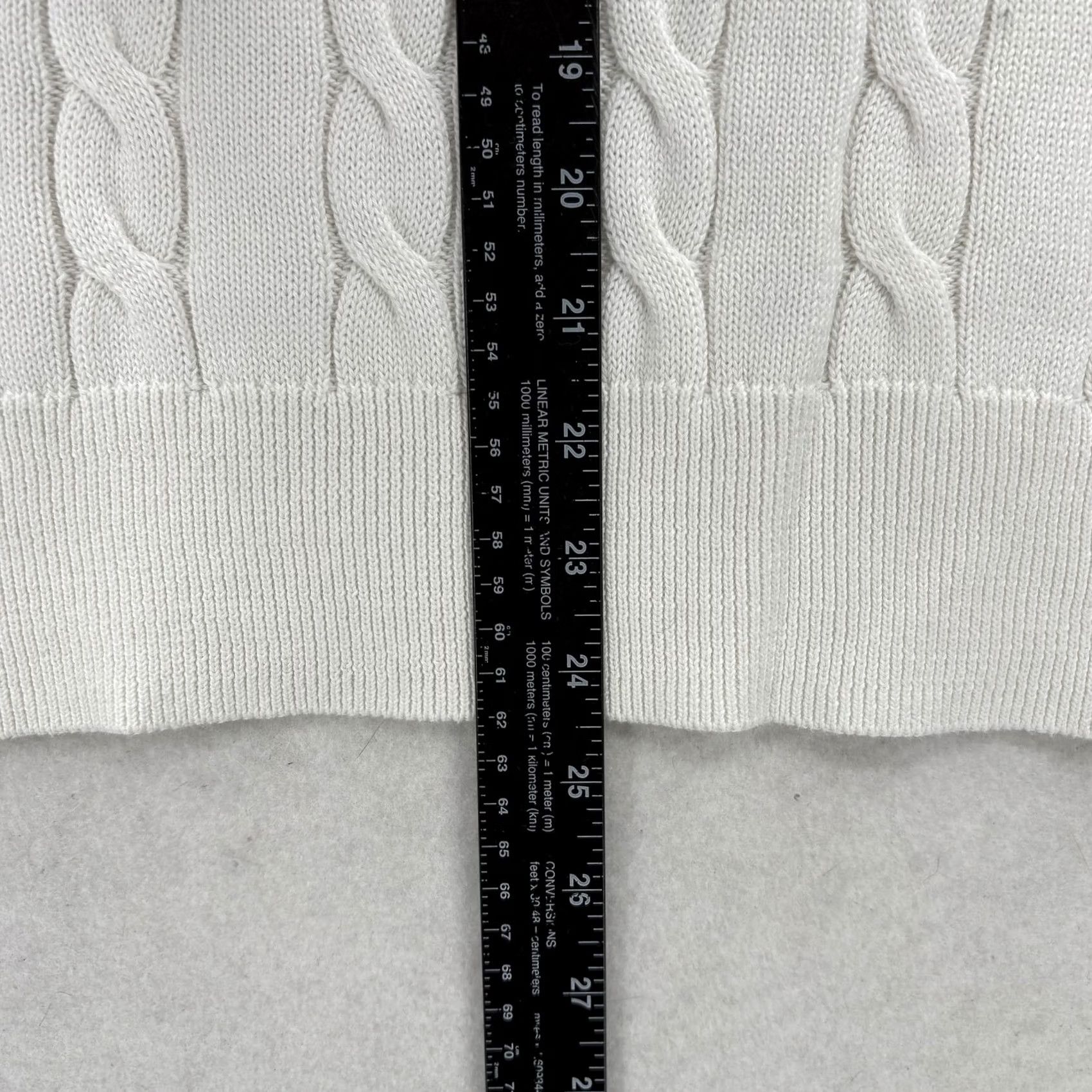 Brooks Brothers Brooks Brothers White Cotton Cable Knit Hooded Pullover Sweater Womens Small Size S / US 4 / IT 40 - 6 Thumbnail