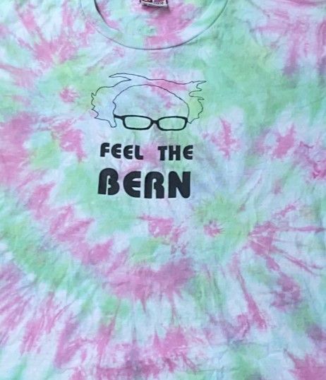Vintage Feel the Bern' Tie-Dye T-Shirt Size US XXL / EU 58 / 5 - 2 Thumbnail