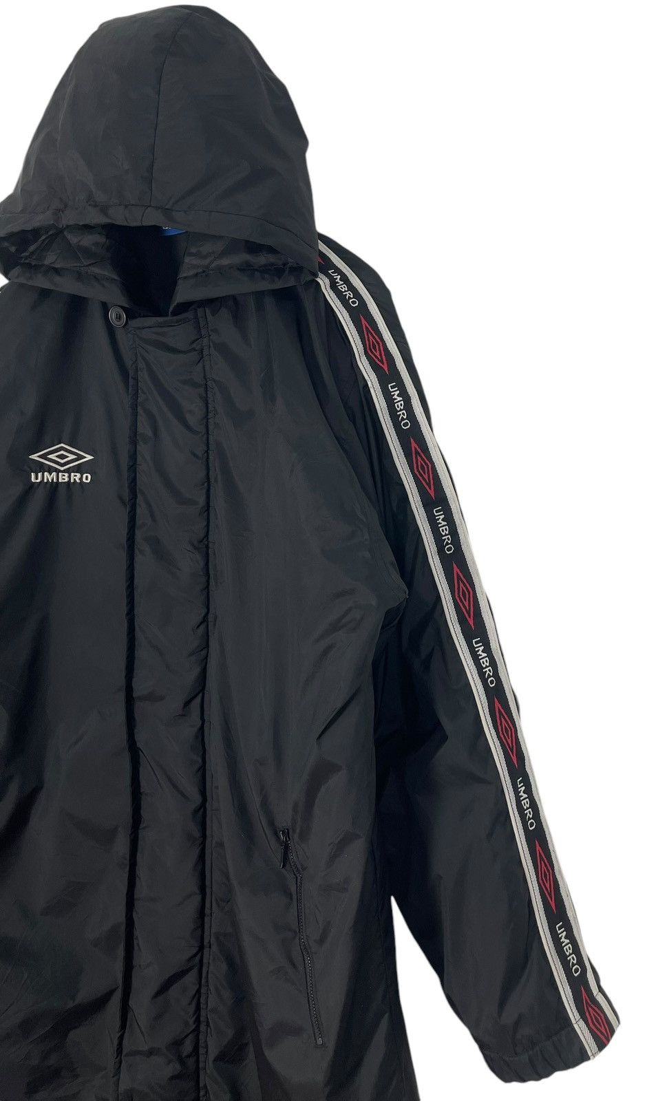 Umbro × Vintage 90s VINTAGE UMBRO CHROME LOGO LONG JACKET Size US L / EU 52-54 / 3 - 4 Thumbnail