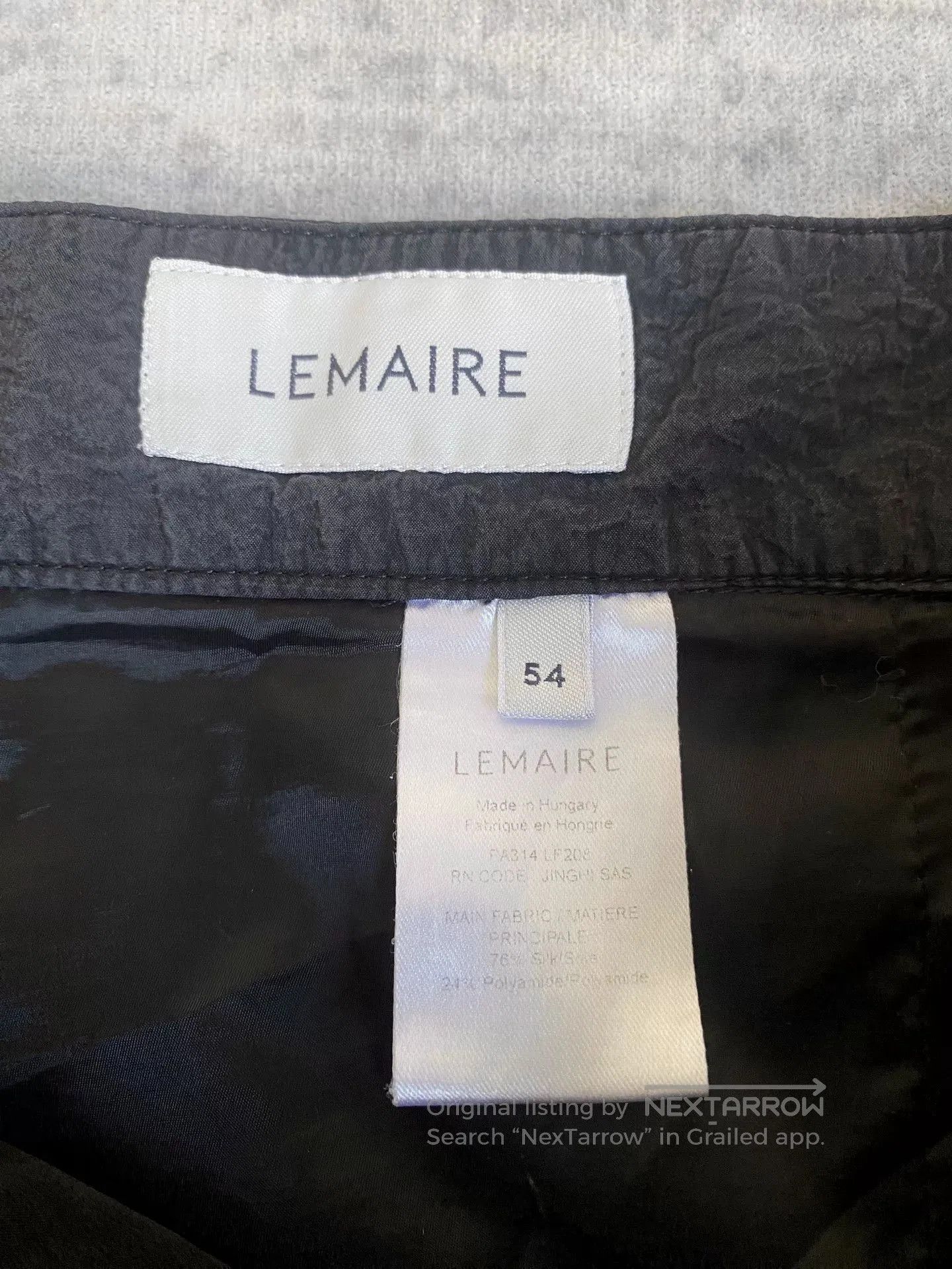 Lemaire Dry Silk Belted Wide Leg Pants.