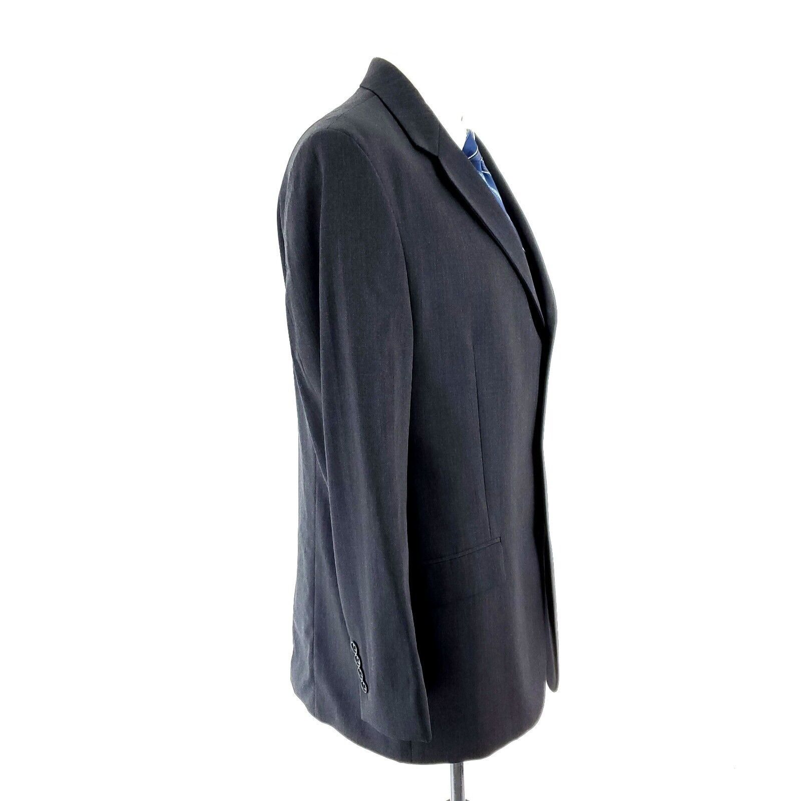 Calvin Klein Calvin Klein Wool 3 Button Sport Coat 42R Gray Blazer Size 42R - 6 Thumbnail
