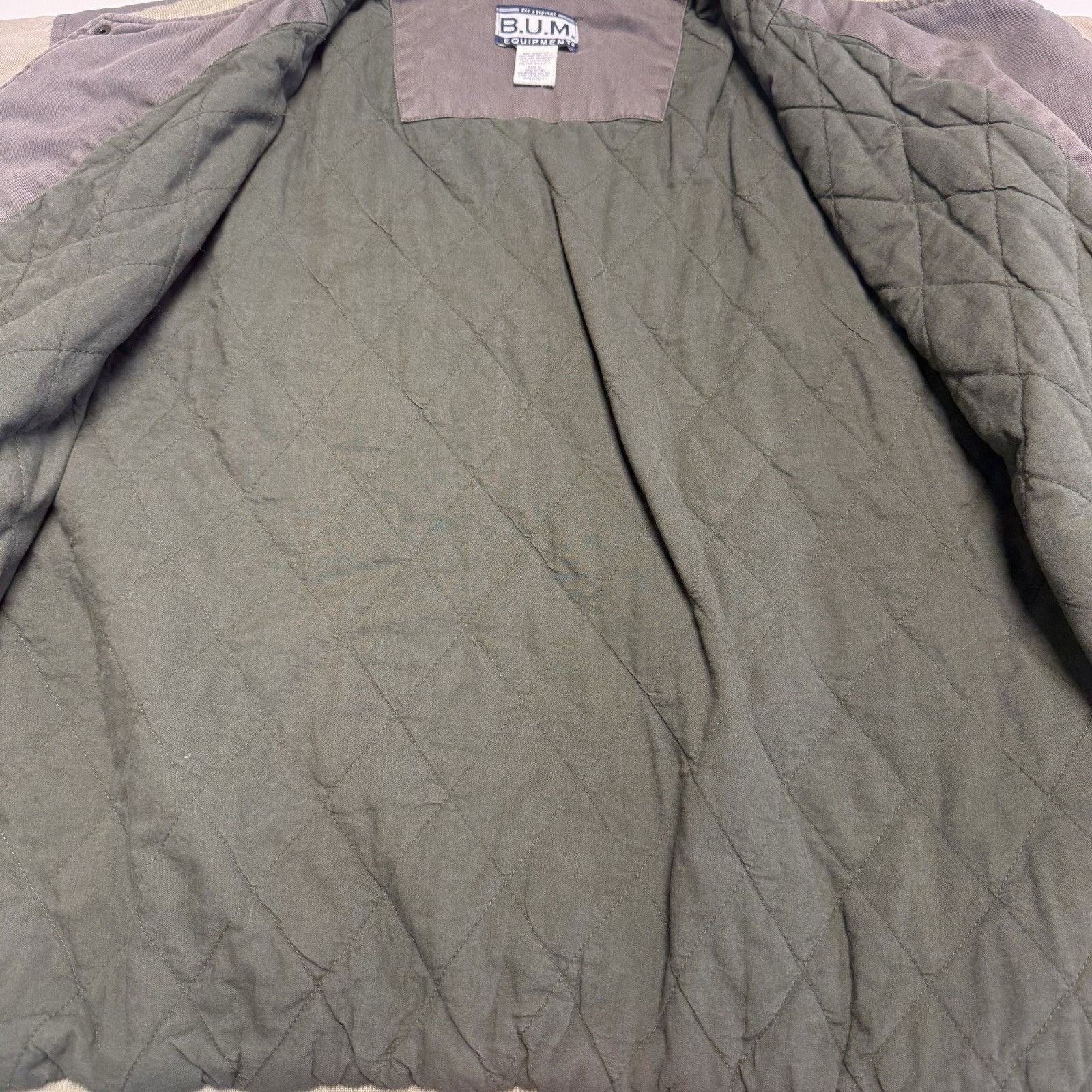 B.U.M Equipment Vintage BUM Equipment Bomber Jacket Mens XL Snap Gray Canvas Size US XL / EU 56 / 4 - 7 Thumbnail