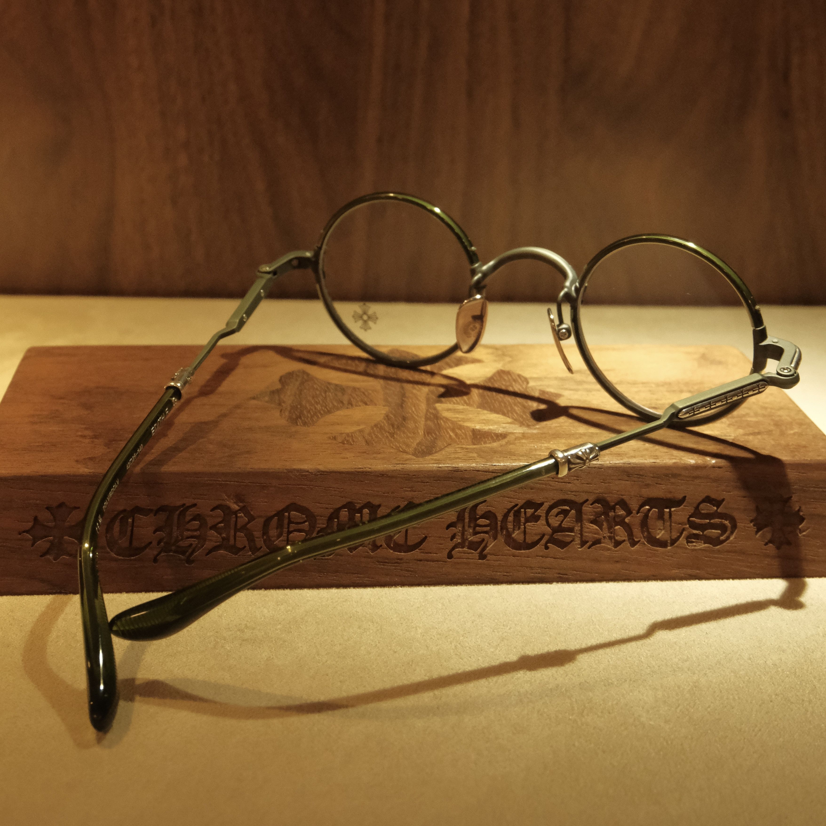Chrome Hearts CHROME HEARTS EDITH F DARK OLIVE GLASSES Size ONE SIZE - 3 Thumbnail