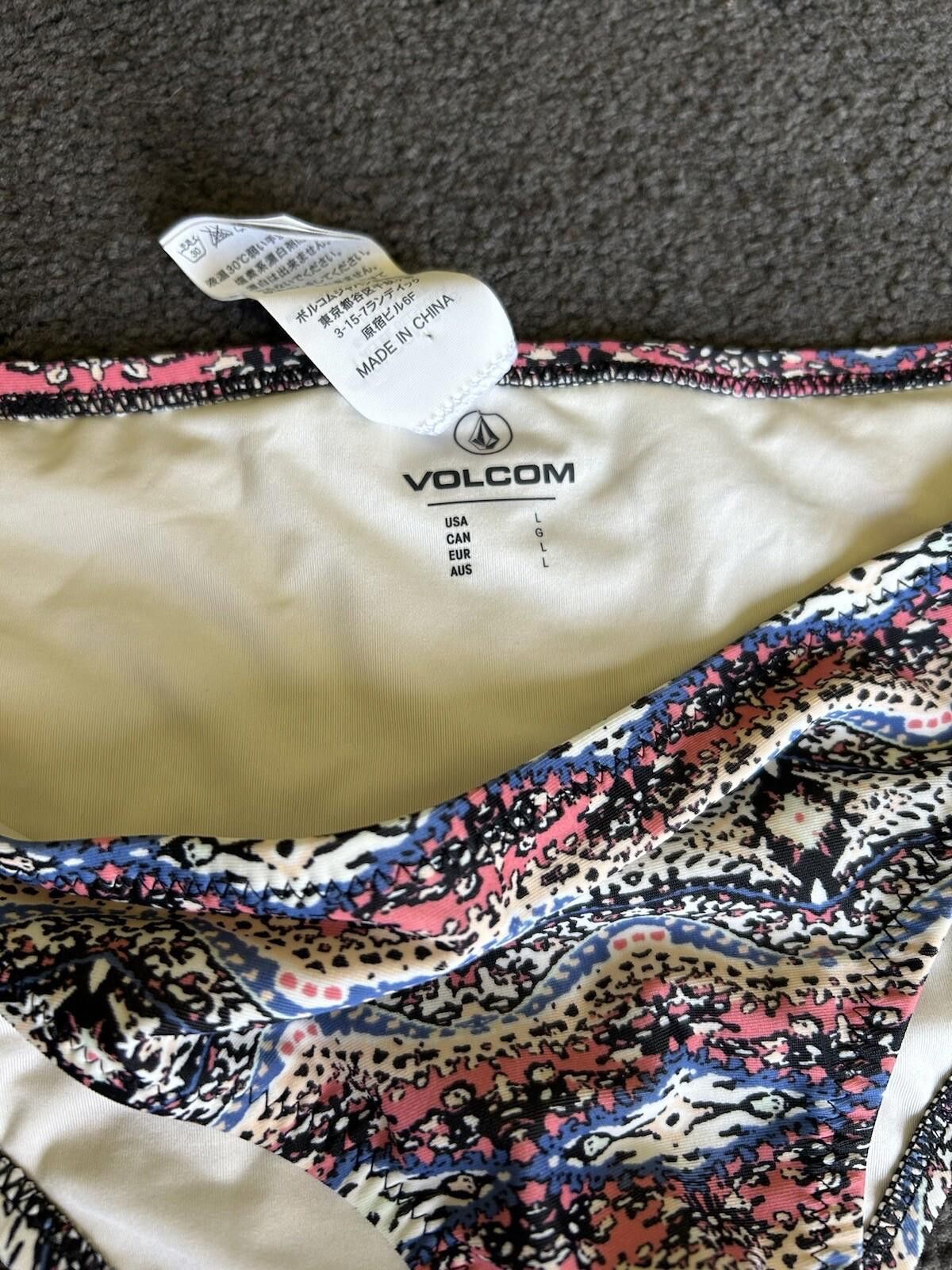 Volcom Volcom Black Multi Print Full Bikini Bottom NEW- Sz L (004) Size ONE SIZE - 3 Thumbnail
