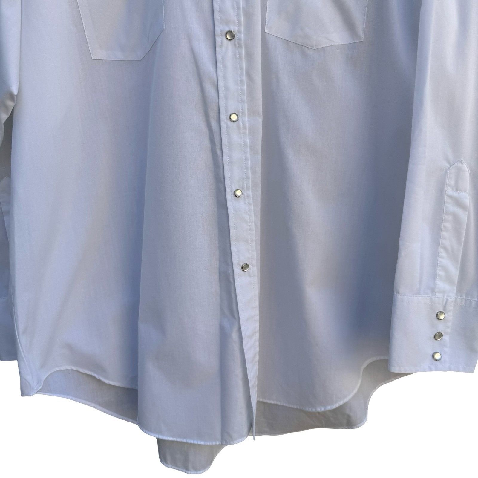 Other Ely Cattleman Mens XXL White Western Pearl Snap Long Sleeve Size US XXL / EU 58 / 5 - 9 Thumbnail