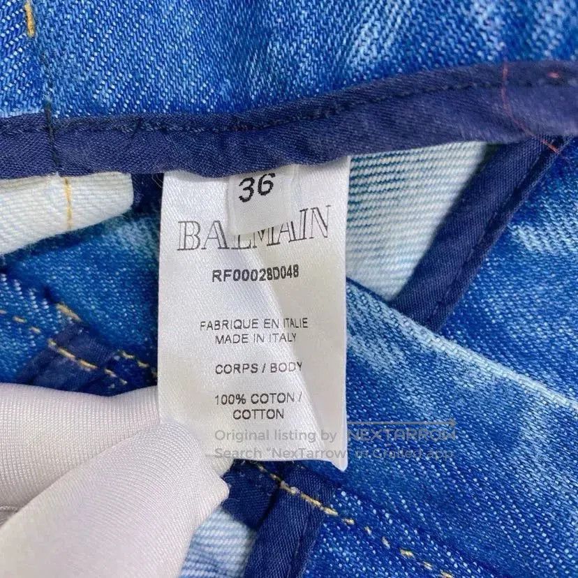 Balmain Balmain Denim Camisole Top. Size XS / US 0-2 / IT 36-38 - 6 Thumbnail