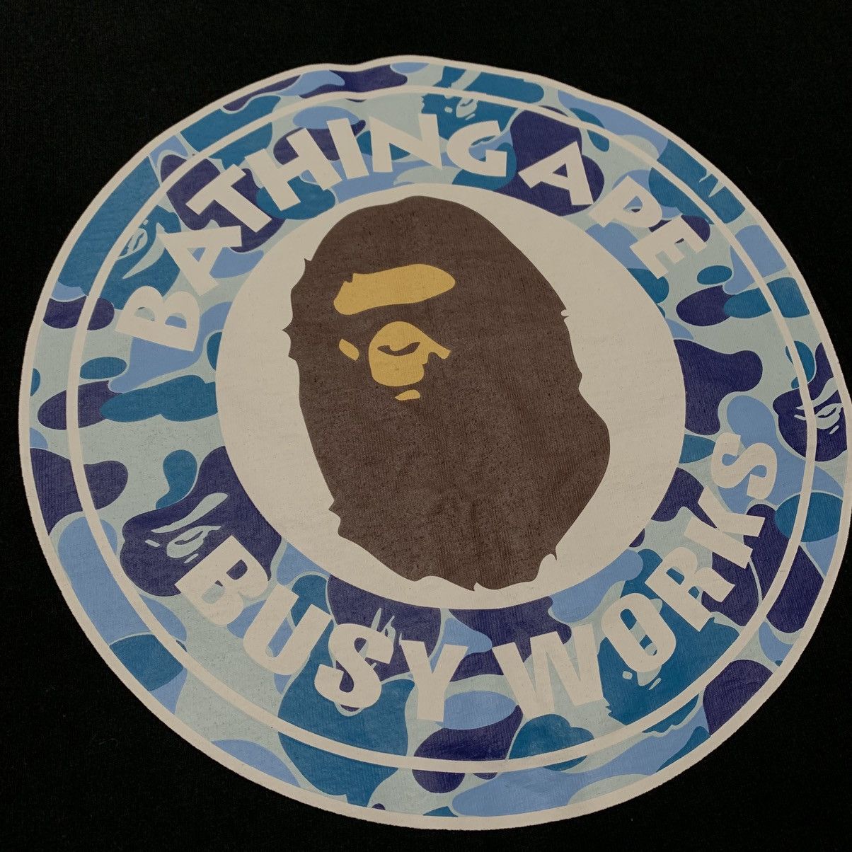 Bape Bape Large Busy Works Blue ABC Camo Black Tee A Bathing Ape Size US L / EU 52-54 / 3 - 3 Thumbnail