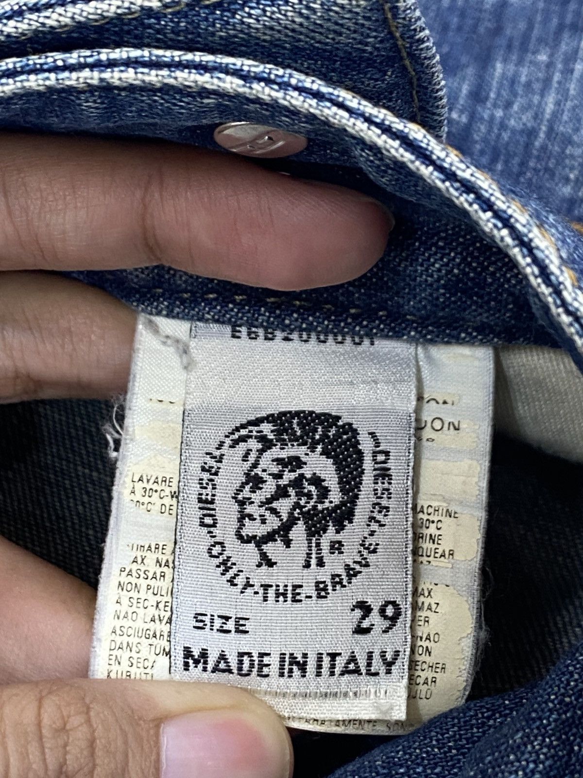 Diesel Diesel Acid Blue Wash Style Loose Jeans Size US 33 - 14 Thumbnail
