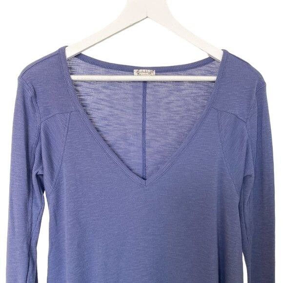 Free People Free People Intimates Rock The Boat Ribbed Long Sleeve Tee Size XS / US 0-2 / IT 36-38 - 4 Thumbnail