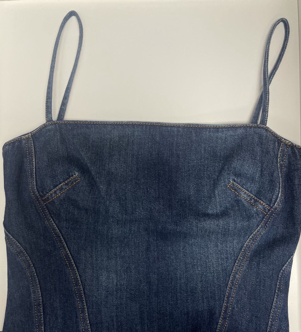 Alexander McQueen ALEXANDER MCQUEEN Flared Denim Mini Dress Size S / US 4 / IT 40 - 6 Thumbnail