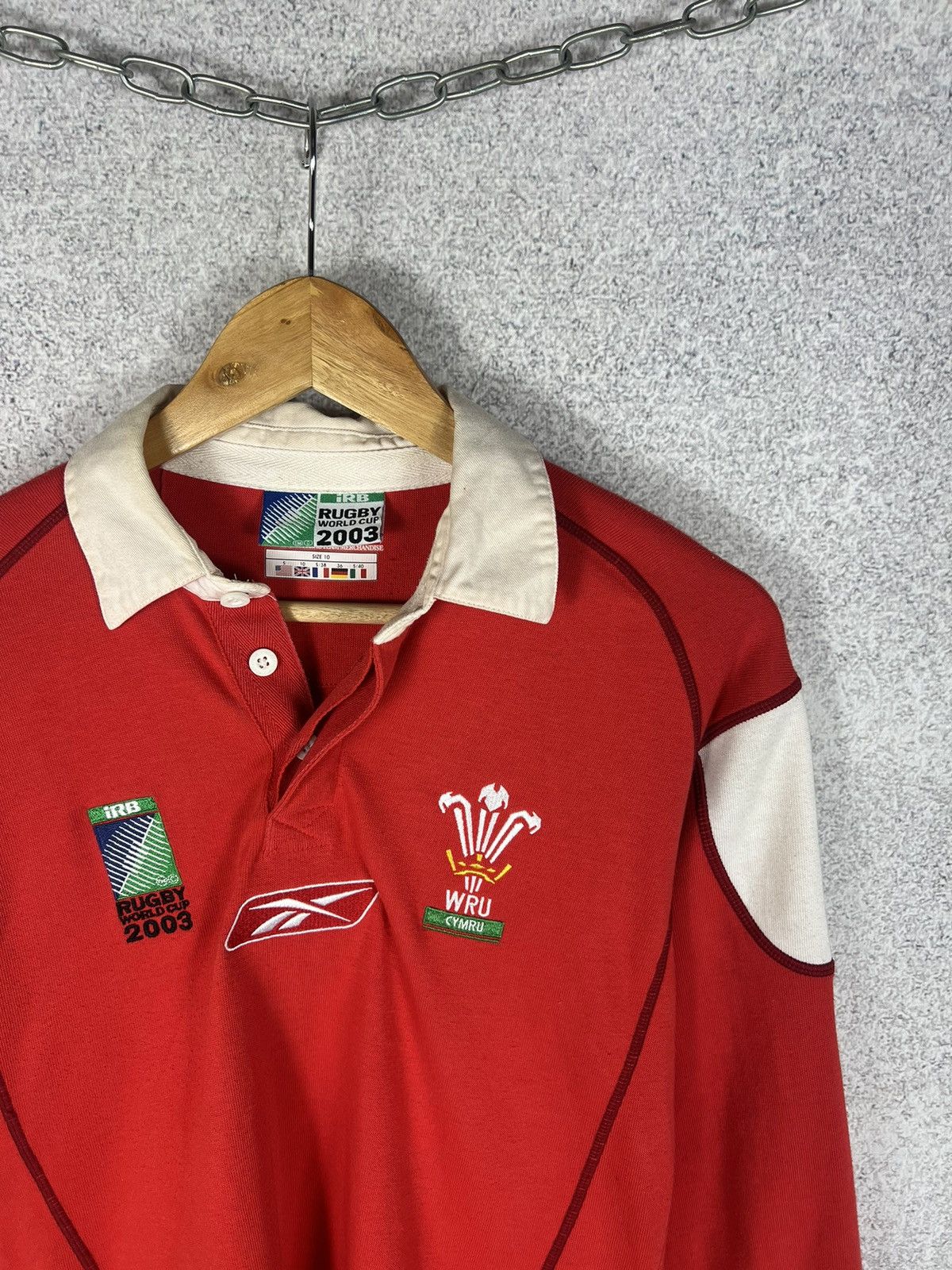 Reebok Vintage Reebok WRU Wales Rugby Union 2003 World Cup Jersey Size US S / EU 44-46 / 1 - 2 Thumbnail