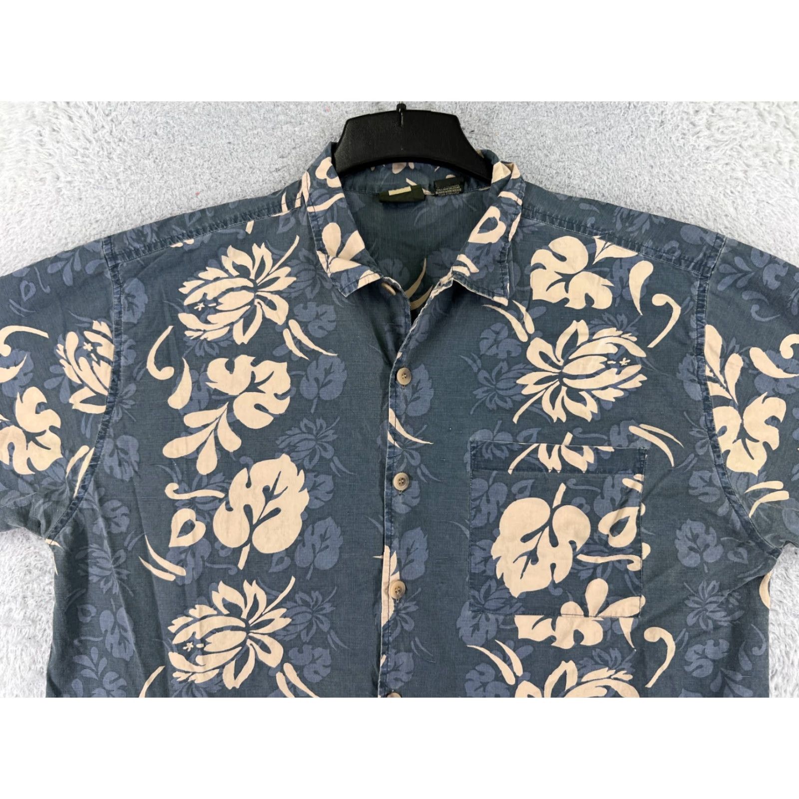 Etro Metro One Hawaiian Shirt Adult Large Blue Floral 100% Cotton Button-Up Mens Size US L / EU 52-54 / 3 - 4 Thumbnail