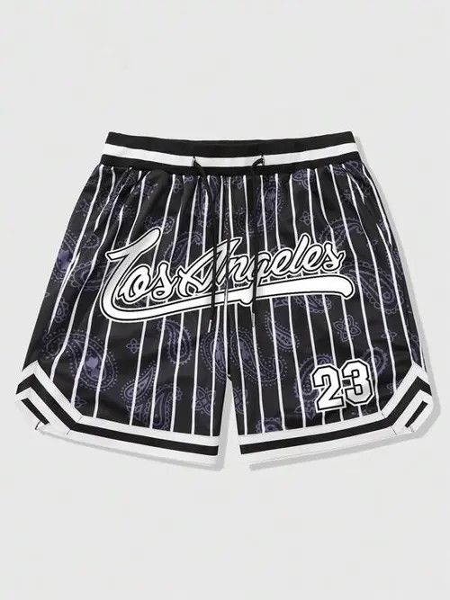 Jean Haseki x Itou Stripe basketball Graphic shorts DRIP Size US 32 / EU 48 - 8 Thumbnail