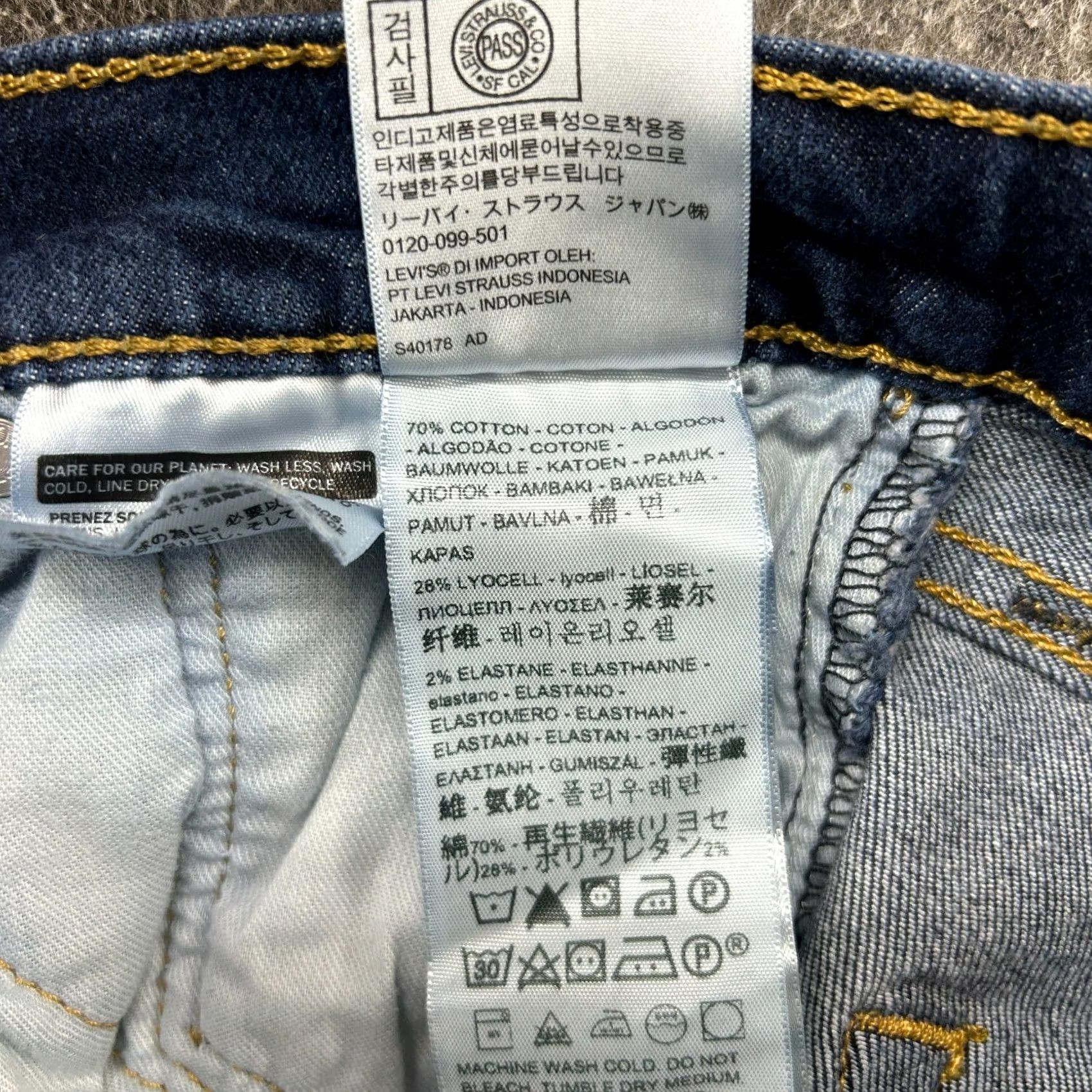 Levi's Levi's 511 Jeans Mens 30x32 Blue Slim Fit Dark Wash 5-Pocket Denim Stretch Size US 30 / EU 46 - 5 Thumbnail