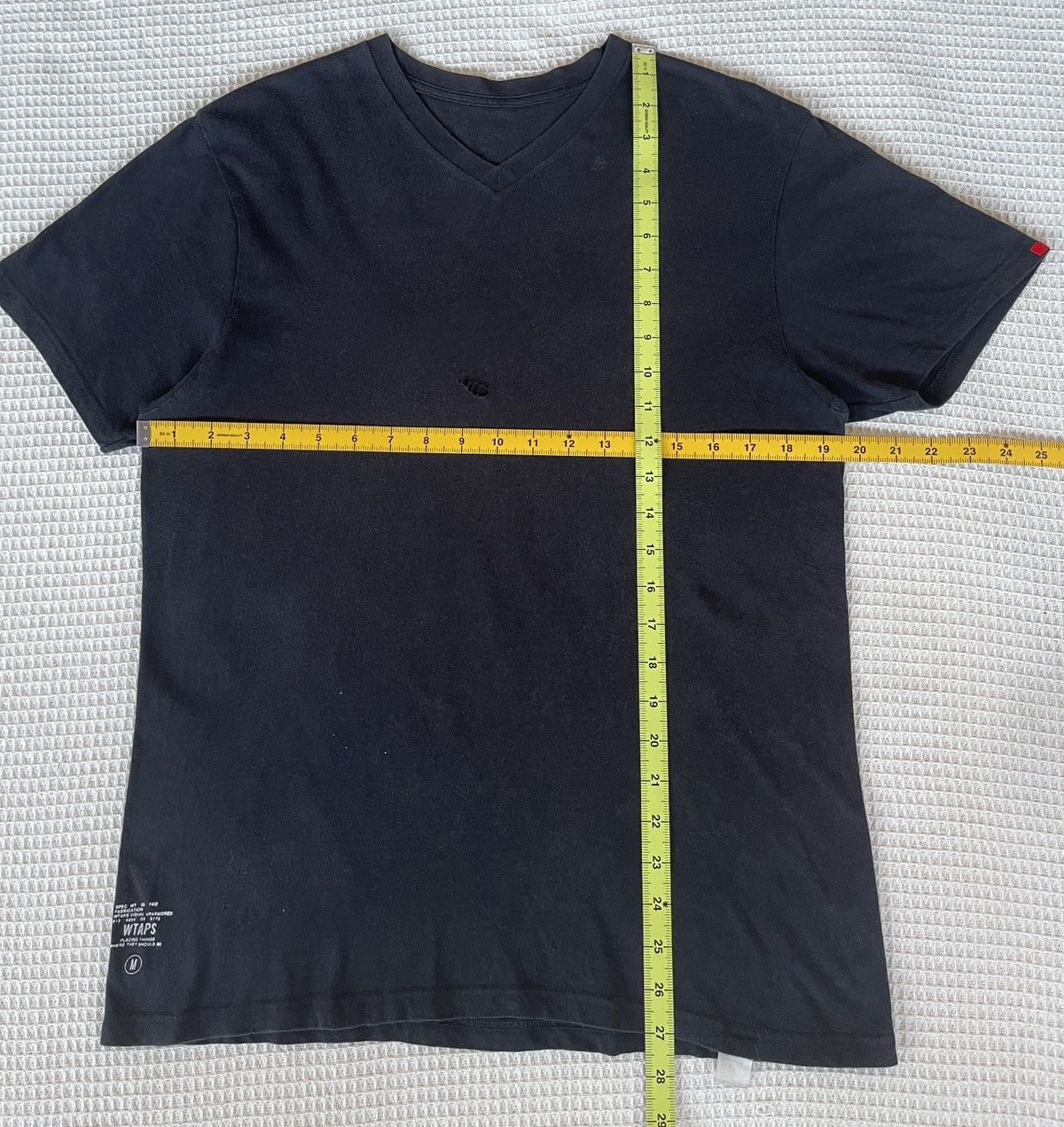 Wtaps Vintage 💢WTAPS💢 V NECK Trashed FADED BLACK TSHIRT Size US M / EU 48-50 / 2 - 5 Thumbnail