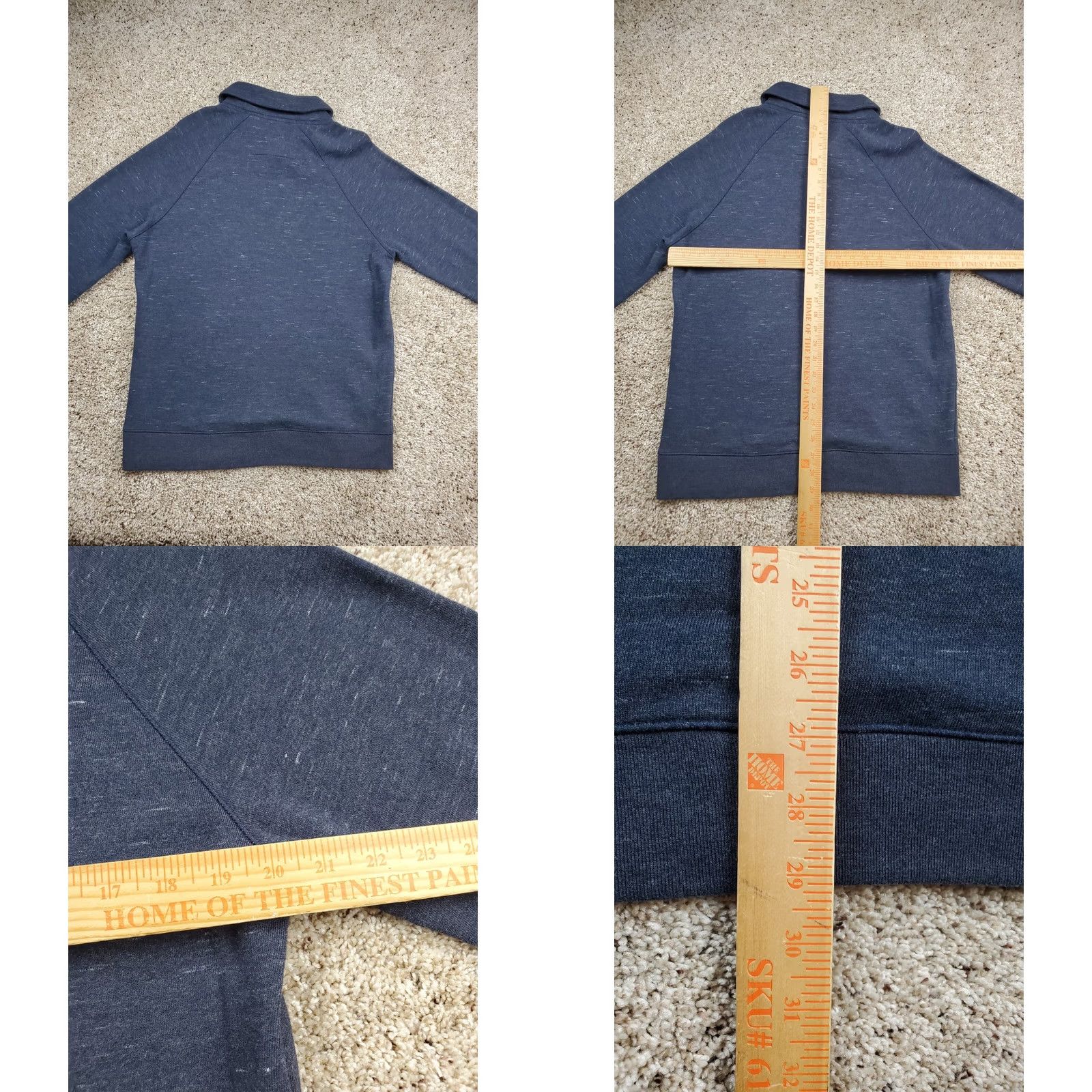 Banana Republic Banana Republic Sweatshirt Medium Mens Blue Pullover Collared Long Sleeve Pocket Hoodie? Size US M / EU 48-50 / 2 - 8 Thumbnail