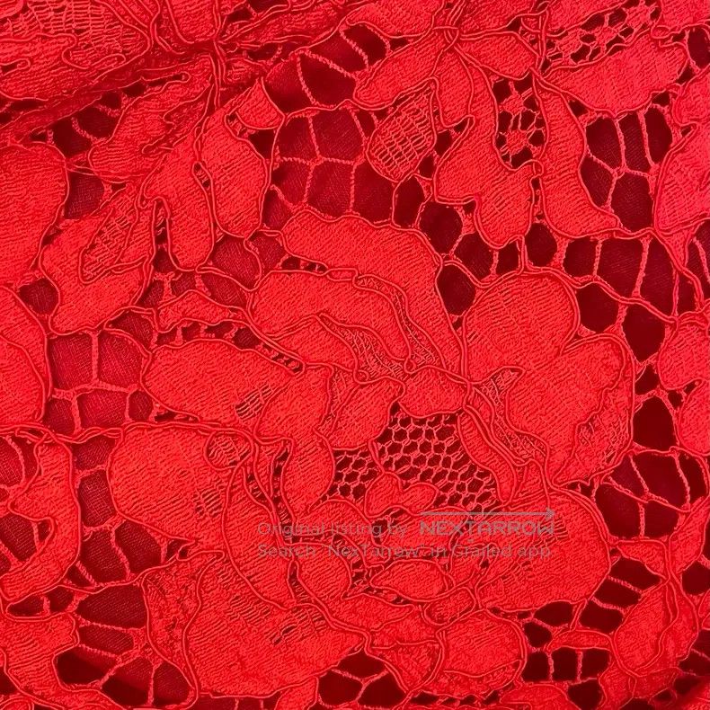 Valentino Valentino Red lace cotton coat Size M / US 6-8 / IT 42-44 - 5 Thumbnail