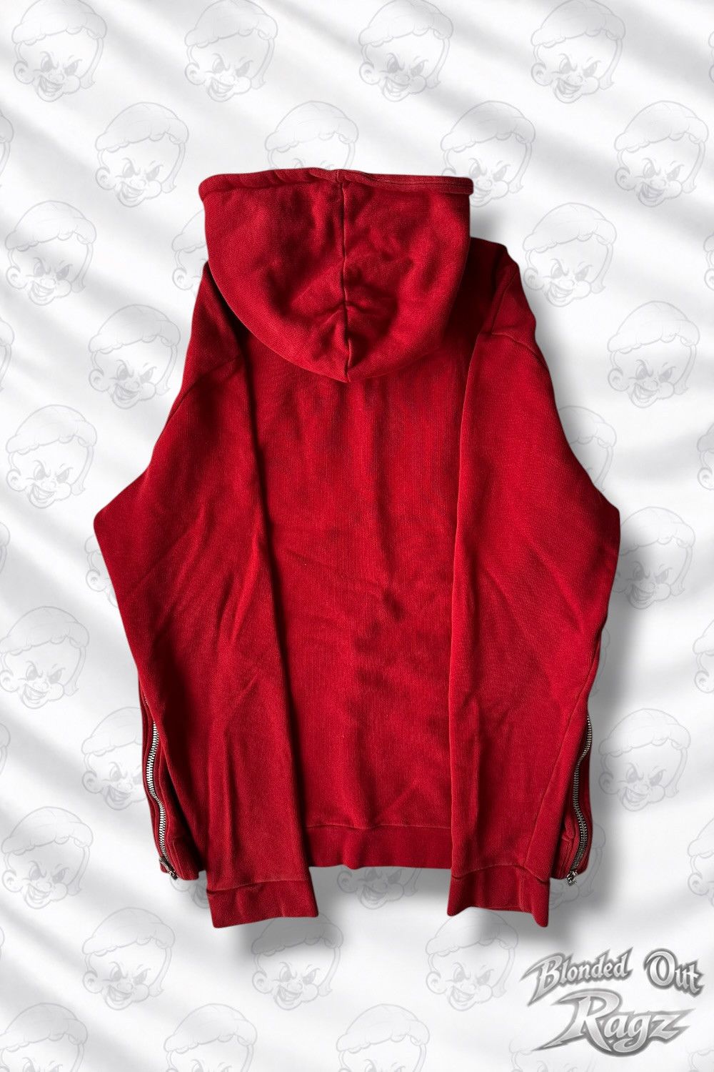Balmain FW16 Balmain Zipped-Up Hoodie Red Oliver Rousteing Era Size US XXL / EU 58 / 5 - 2 Thumbnail