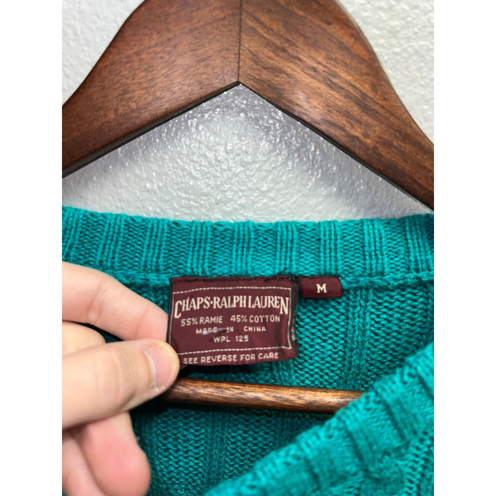 Ralph Lauren Womens Chaps Ralph Lauren Teal Sweater Heavy Green Medium M Size M / US 6-8 / IT 42-44 - 5 Thumbnail