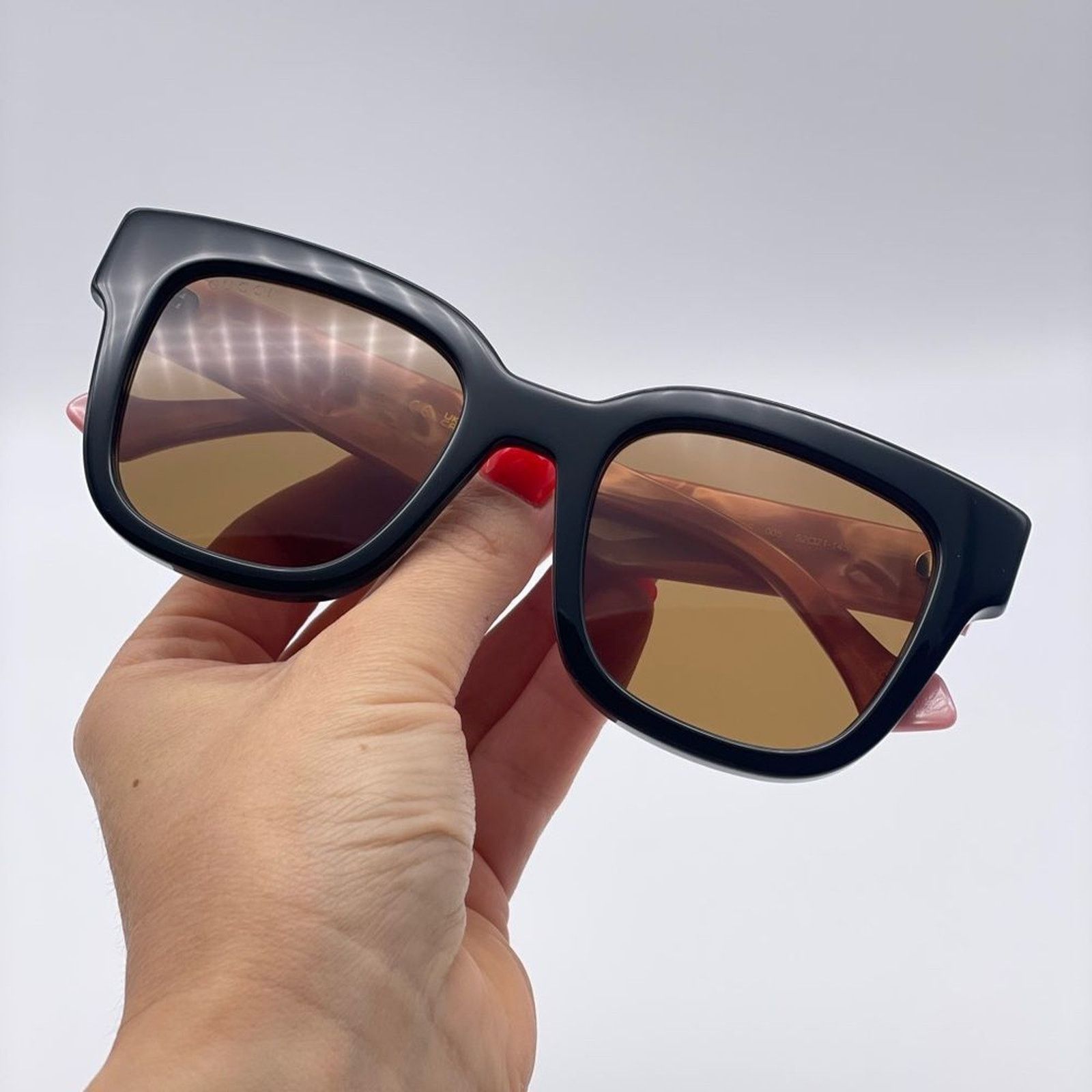 Gucci NEW GUCCI GG0998S 005 Black/Pink/Brown Women Sunglasses Size ONE SIZE - 8 Thumbnail