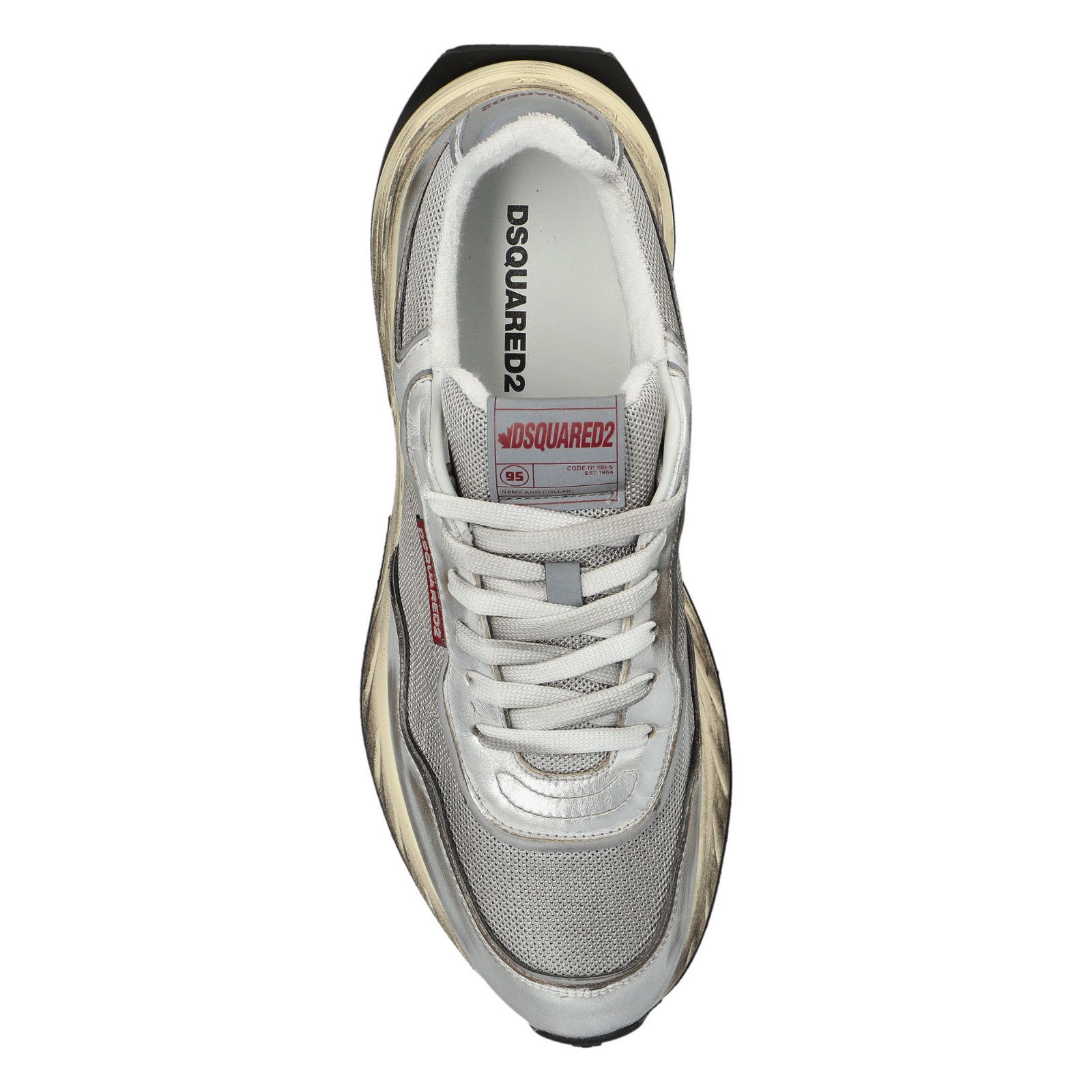 Dsquared2 DSQUARED2 Sprinter Gray Leather Sneakers New And Authentic ( Size US 7 / EU 40 - 4 Thumbnail