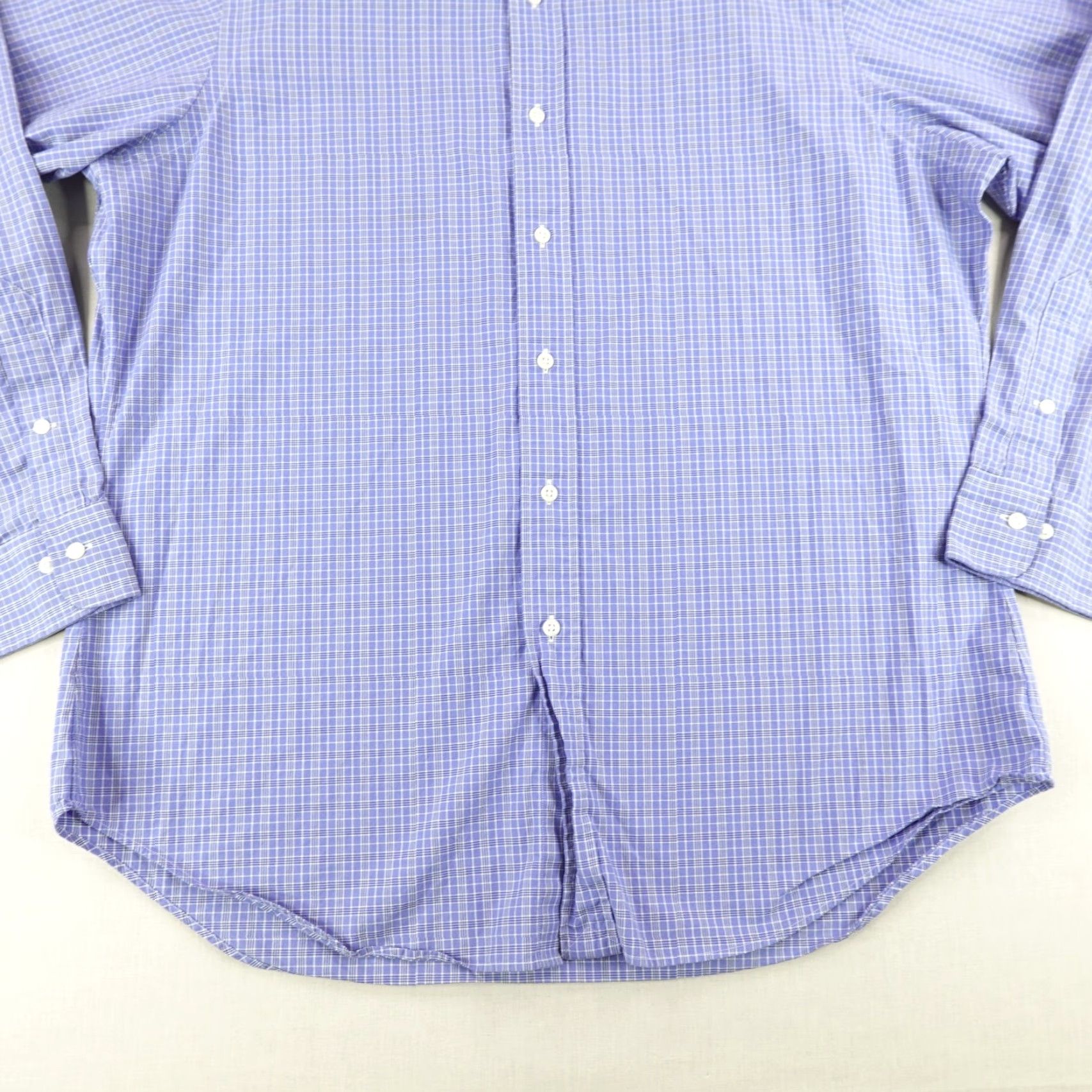Polo Ralph Lauren VINTAGE Polo Ralph Lauren Shirt Men Large Blue Plaid Button-Up Long Sleeve Classic Fit Size US L / EU 52-54 / 3 - 3 Thumbnail