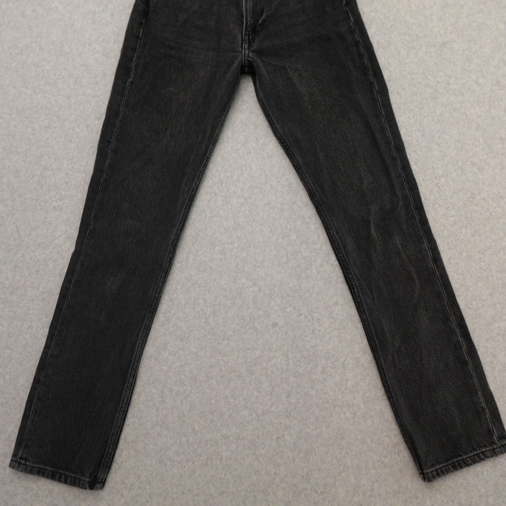 Reformation Reformation Womens Black Monterey Straight Leg Jeans 24 Zipper Fly Size 42" / US 20 - 4 Thumbnail
