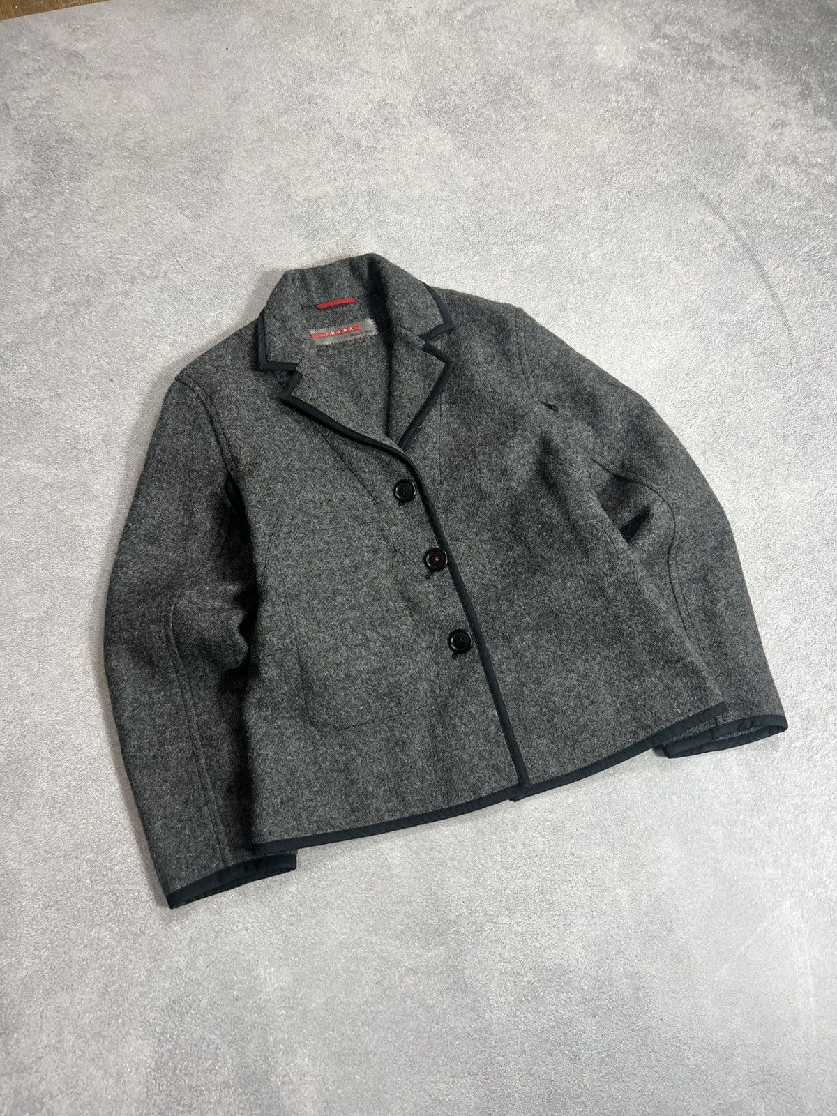 Prada Luxury Prada 00s Wool Blazer Rare Jacket! Hype Size M / US 6-8 / IT 42-44 - 2 Thumbnail