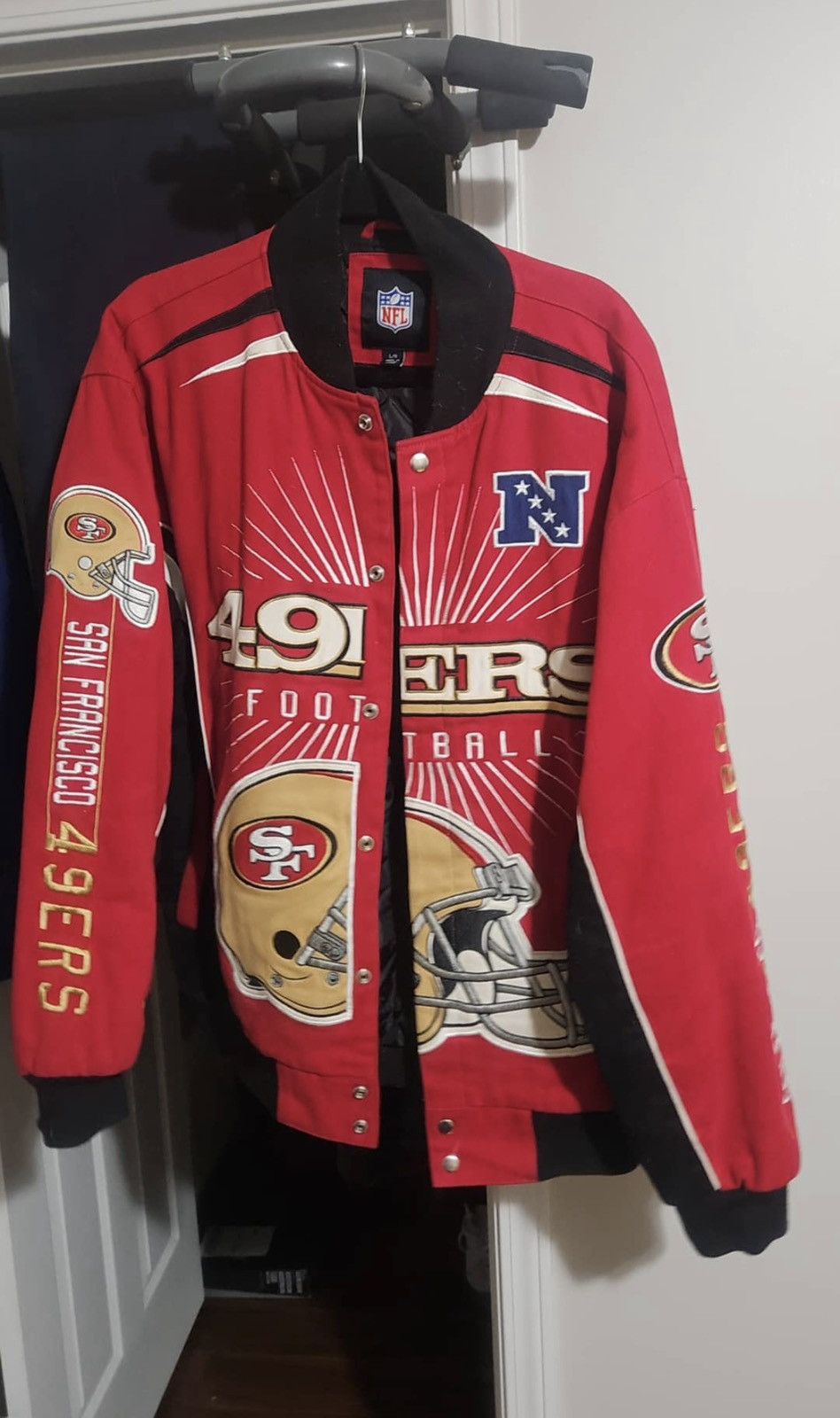 image of Nfl x San Francisco 49Ers Vintage San Francisco 49Ers Jacket in Red, Men's (Size Large)