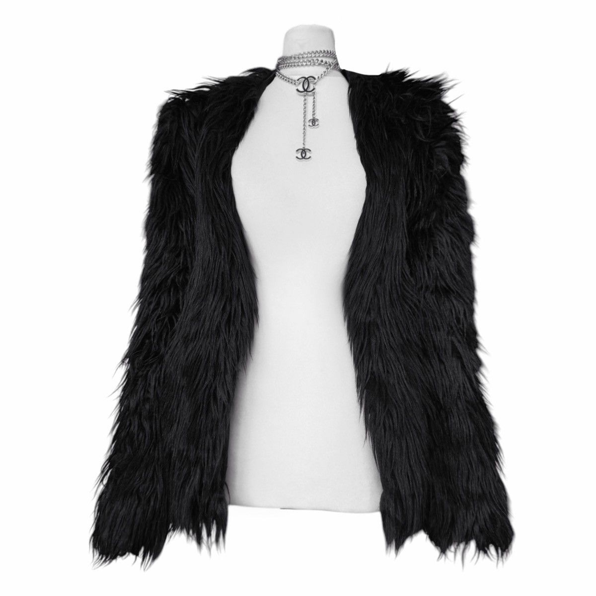 Vintage Vintage avant-garde faux fur coat Size S / US 4 / IT 40 - 2 Thumbnail