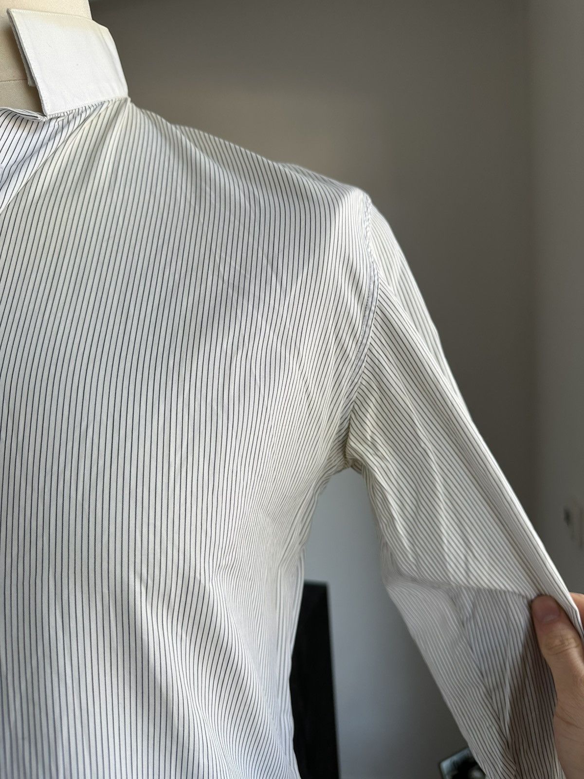 Dior × Hedi Slimane Dior Homme by Hedi Slimane Striped Button Down, 39 Size US M / EU 48-50 / 2 - 2 Thumbnail