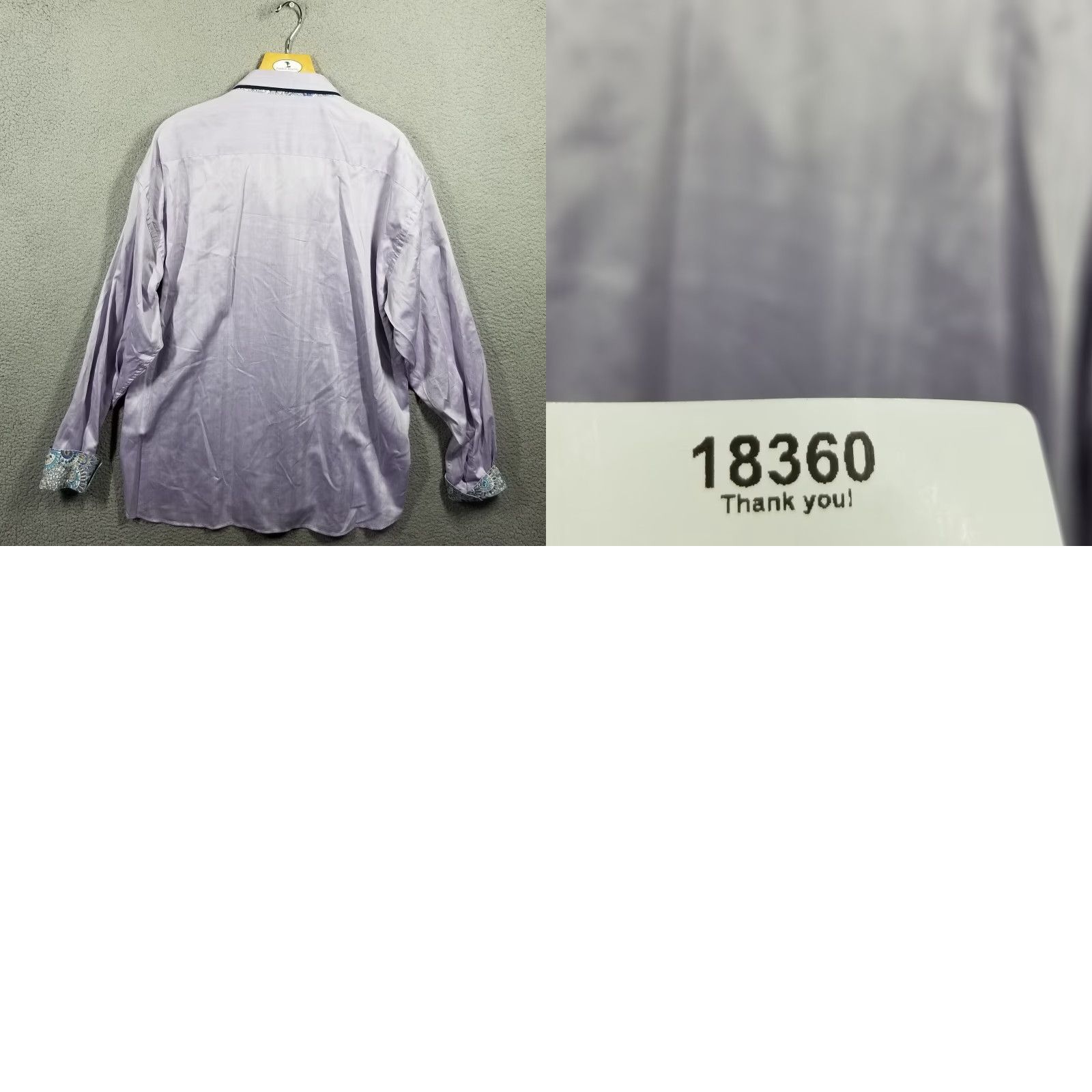 Maceoo VINTAGE Maceoo Fibonacci Purple Shimmer Long Sleeve Button-Down Shirt 2XL Casual Party Mens Size 48R - 8 Thumbnail