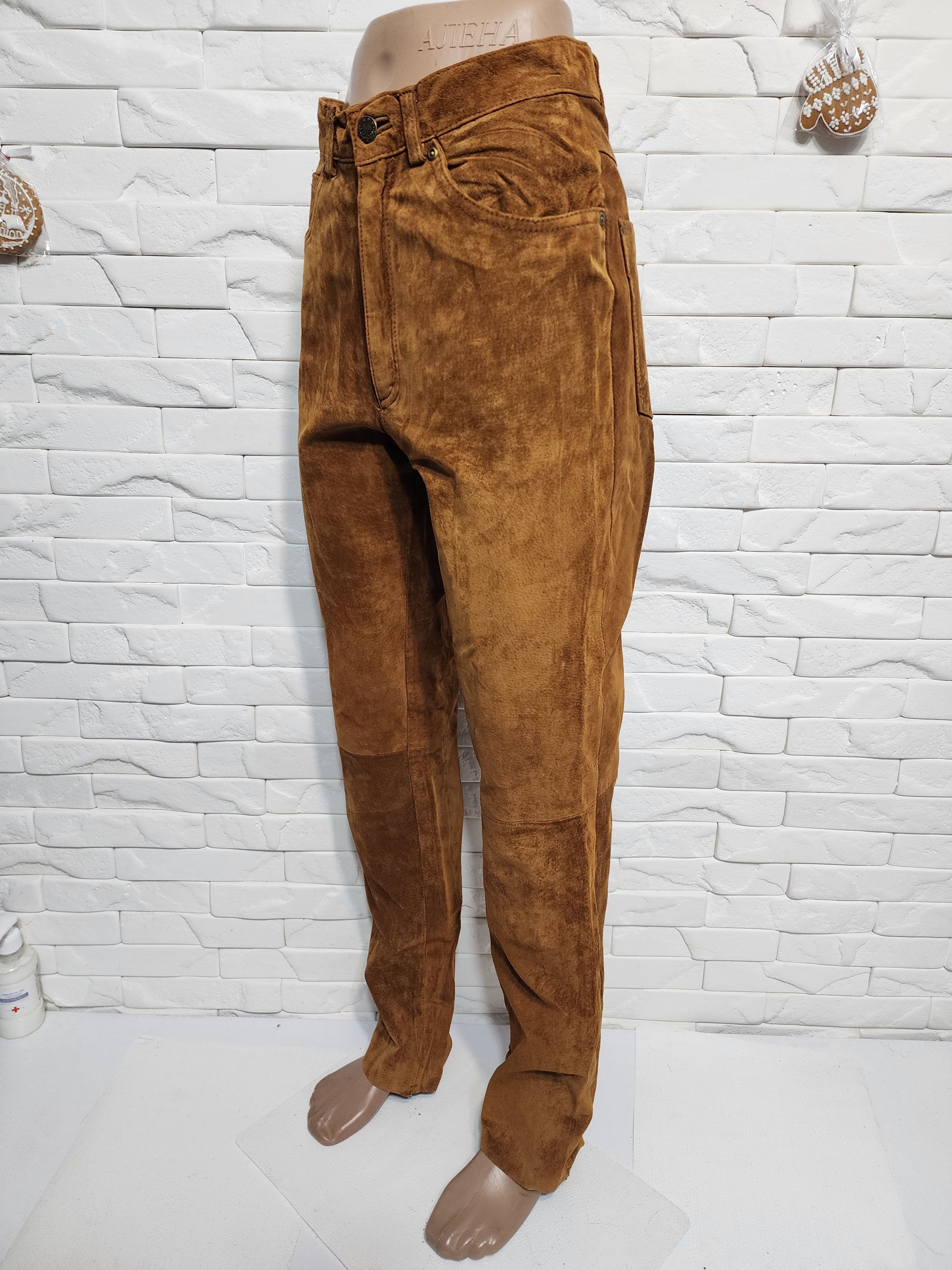 Other Brown Suede Pants - Denim Cut Men's Leather Pants. Size US 28 / EU 44 - 2 Thumbnail