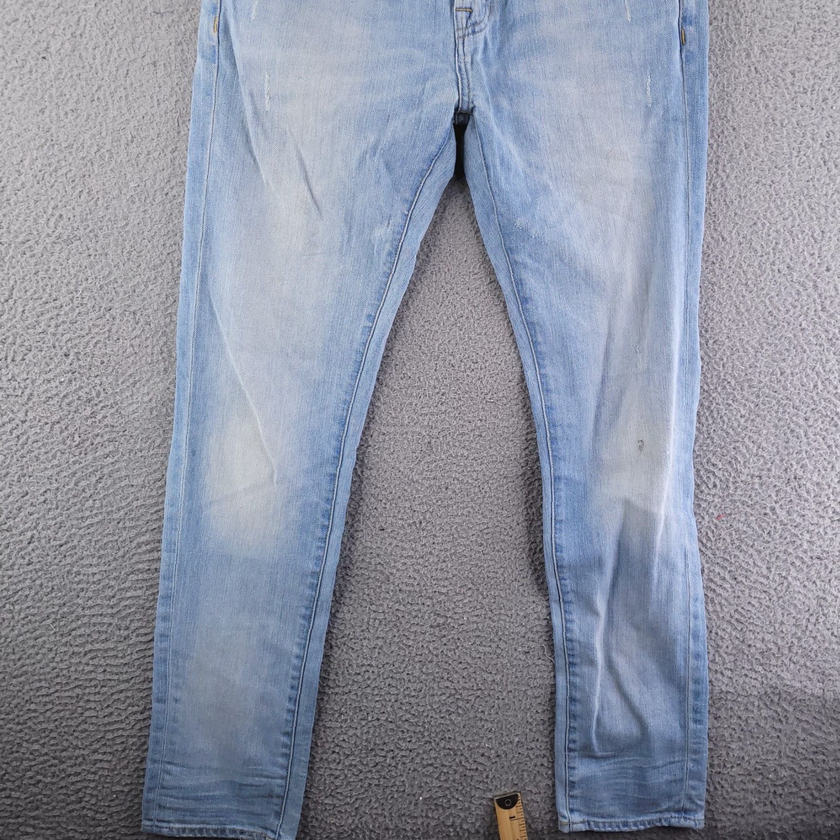 American Eagle Outfitters American Eagle Jeans Mens 29x31 Blue Distressed Skinny Light Wash Size US 29 - 5 Thumbnail