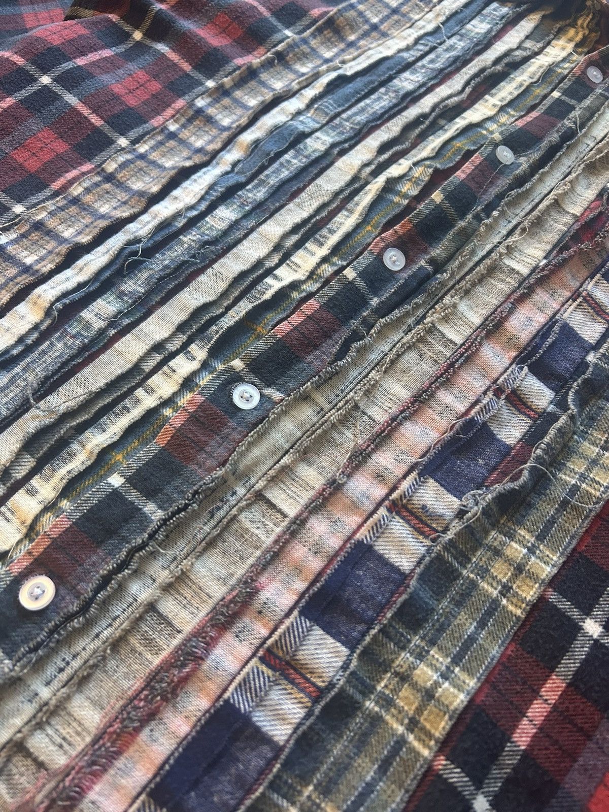 Needles × Nepenthes Needles Rebuild Ribbon Cut Flannel Shirt Size US L / EU 52-54 / 3 - 2 Thumbnail