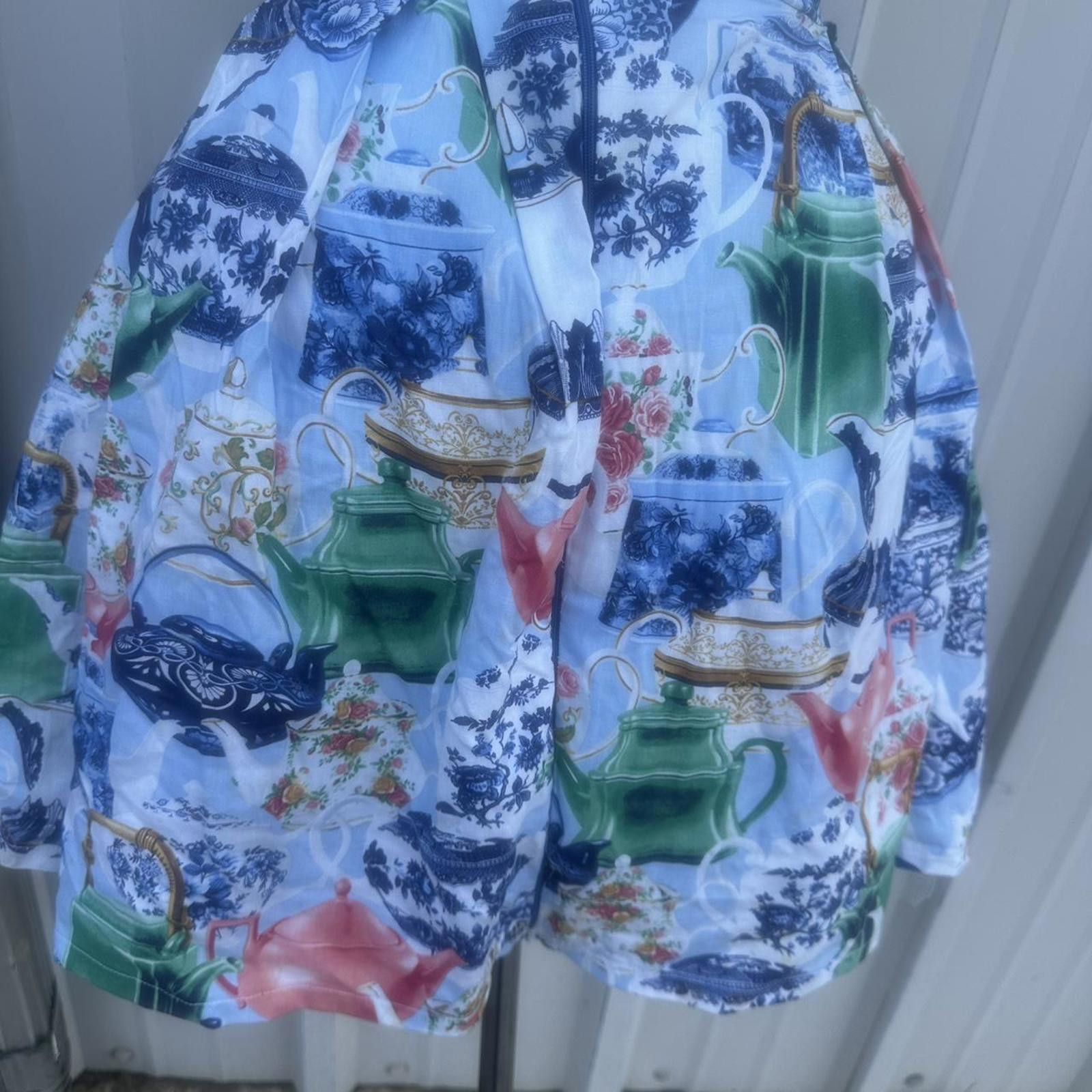 Other Blue and white tea party skirt with pockets #cottagecore Size 28" / US 6 / IT 42 - 2 Thumbnail