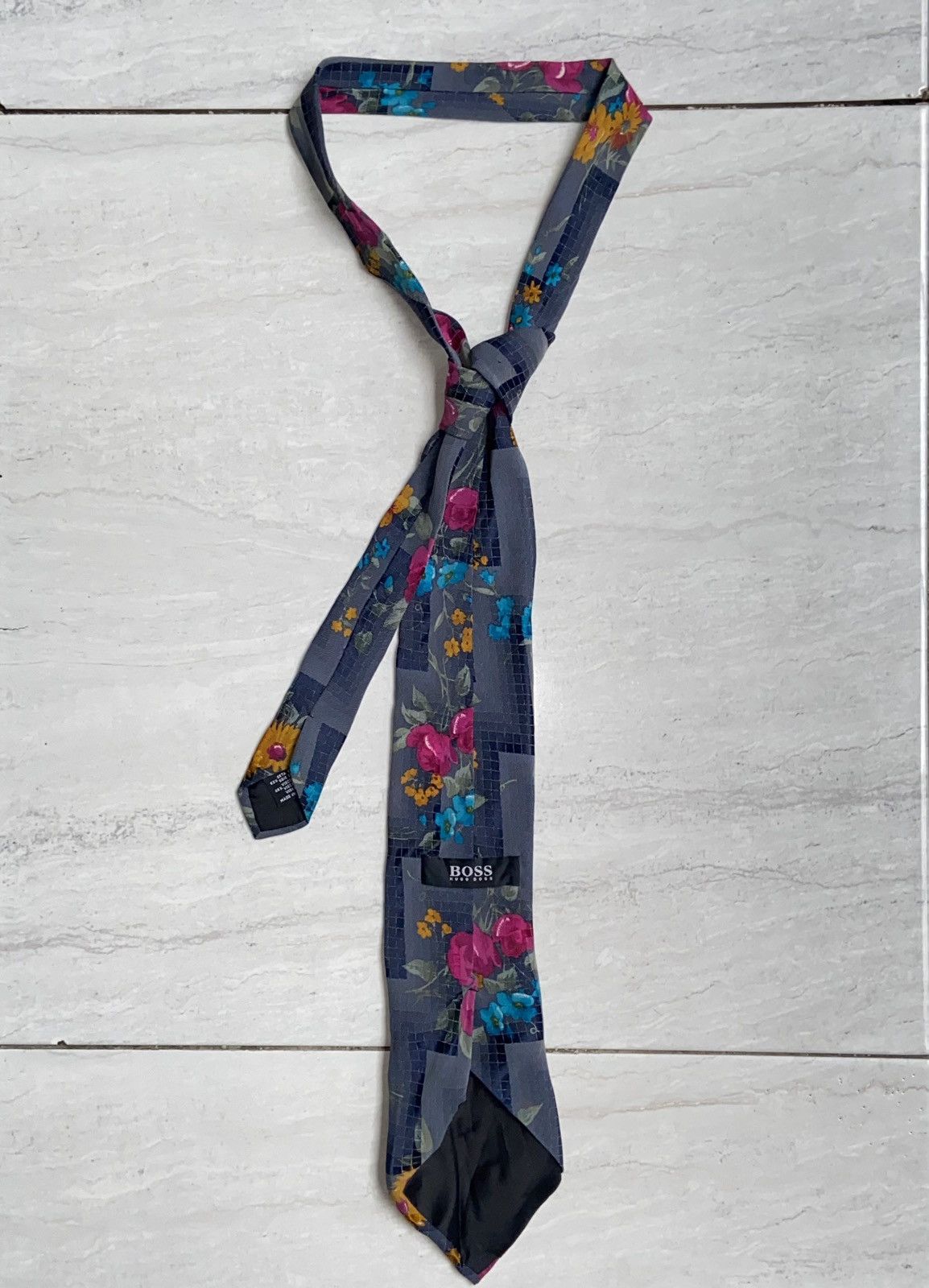 Hugo Boss HUGO BOSS Flower Motive Tie Size ONE SIZE - 1 Thumbnail