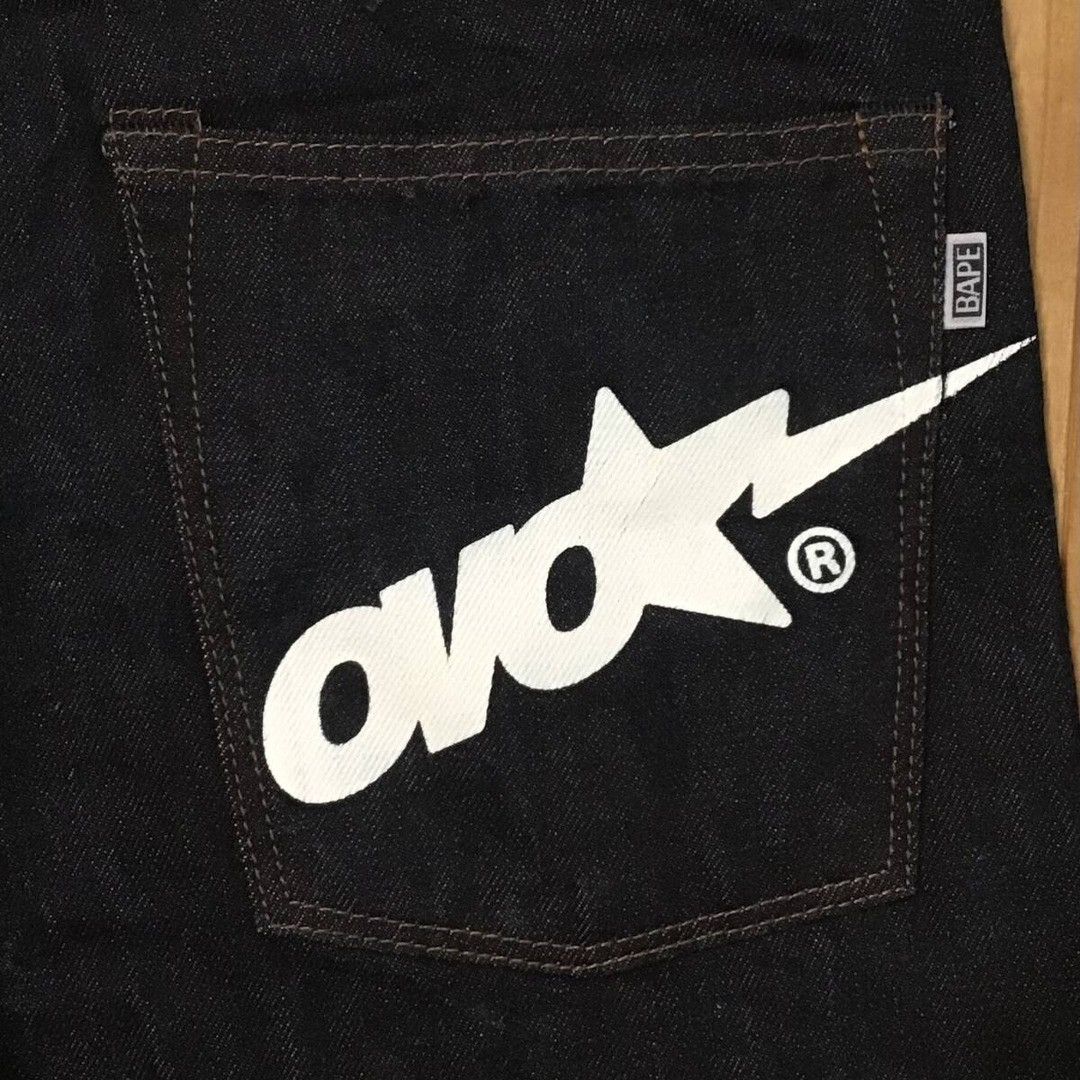 Bape BAPE × OVO LOGO Denim Pants a bathing ape ★size M Size US 32 / EU 48 - 5 Thumbnail