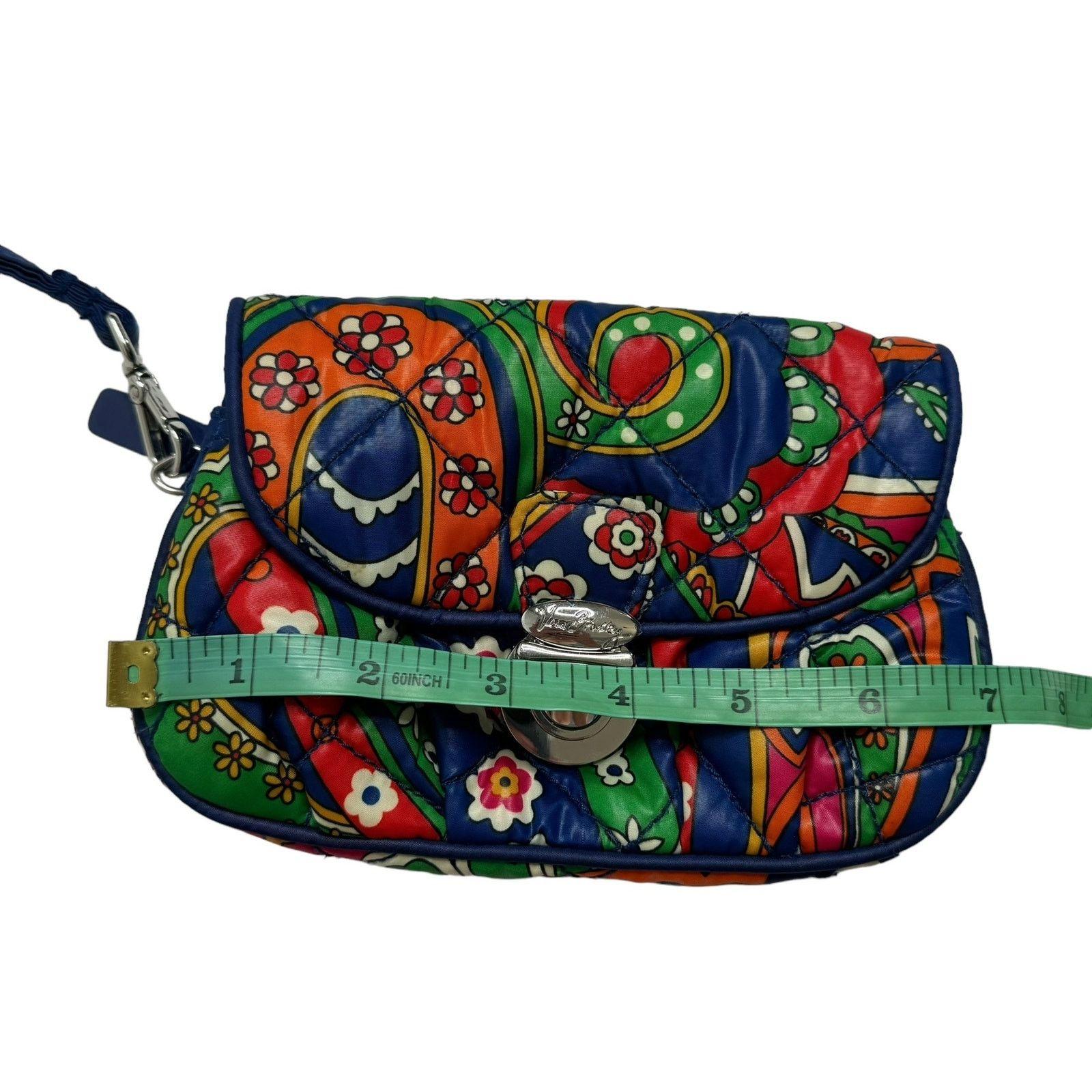Vera Bradley VERA BRADLEY Lapis Blue Paisley Puffy Wristlet Wallet Bag Size ONE SIZE - 6 Thumbnail