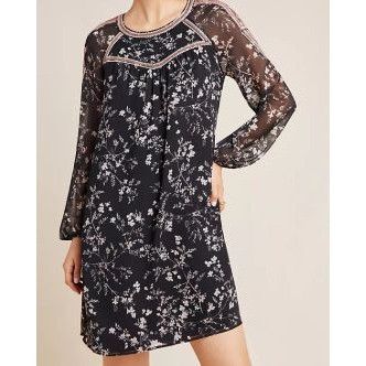 Anthropologie Anthro Daniel Rainn Women Estelle Embroidered Floral Tunic 8 Size M / US 6-8 / IT 42-44 - 2 Thumbnail