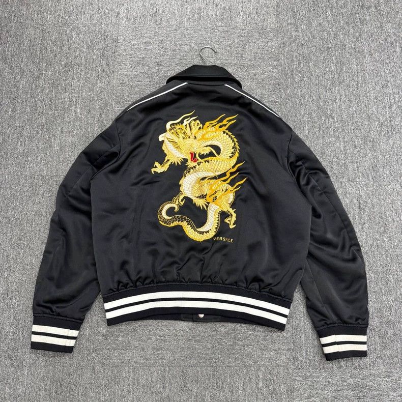 Versace Versace Jacket with dragon pattern gold thread embroidery Size US L / EU 52-54 / 3 - 2 Thumbnail