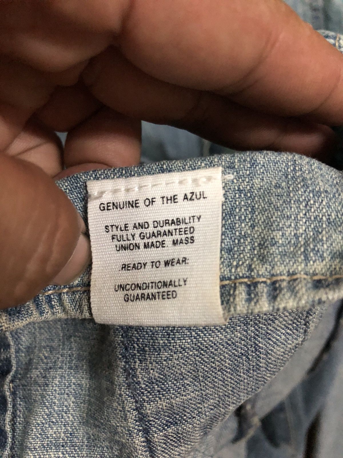 Japanese Brand × MOUSSY Moussy Distressed Denim Shirt Size US S / EU 44-46 / 1 - 4 Thumbnail
