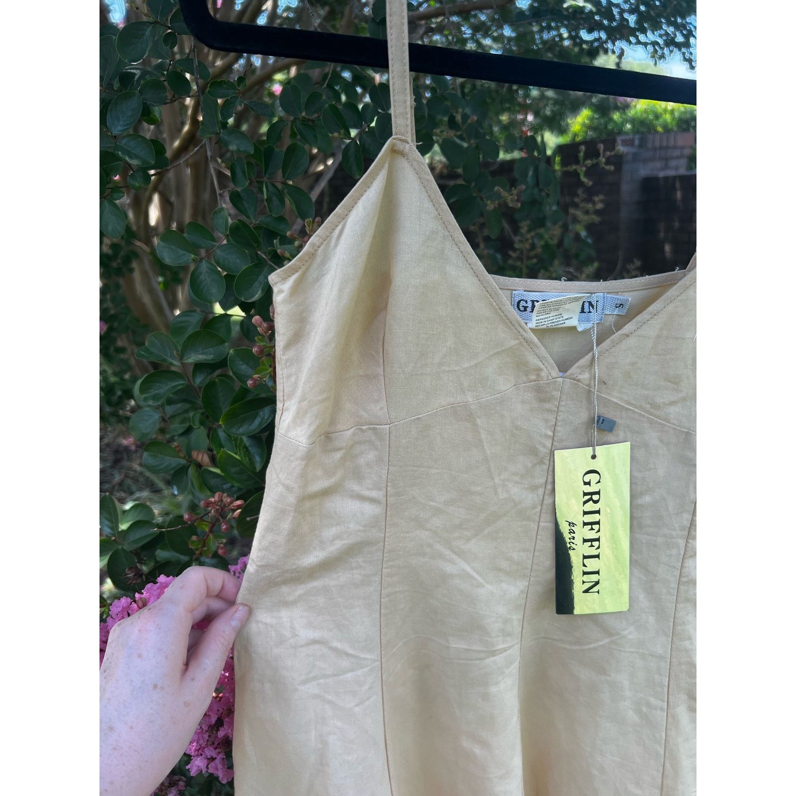Vintage NWT Linen Vintage Dress Grifflin Paris small Size S / US 4 / IT 40 - 3 Thumbnail