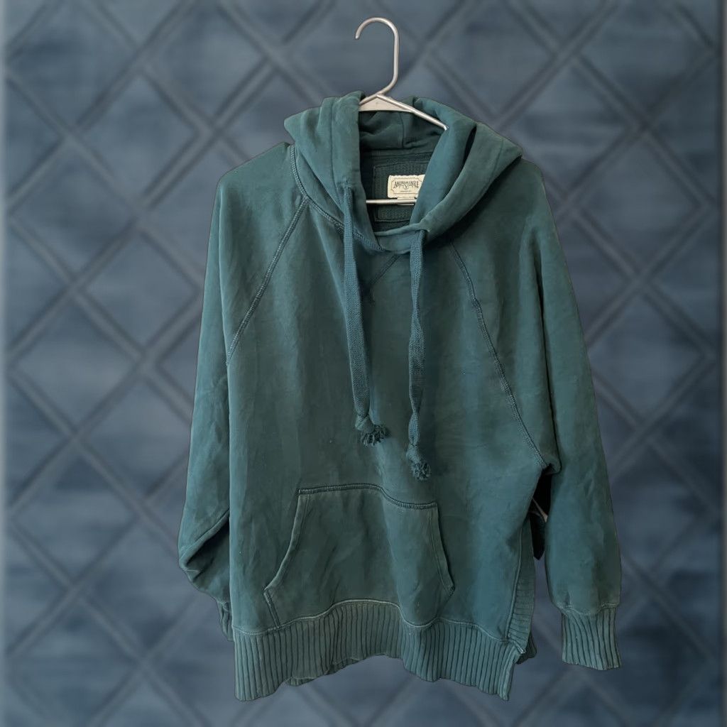 American Eagle Outfitters American Eagle Outfitters Hoodie Women L Green Pullover Knit Relaxed 90s Bohemian Sports Casual Activewear" Size L / US 10 / IT 46 - 1 Thumbnail