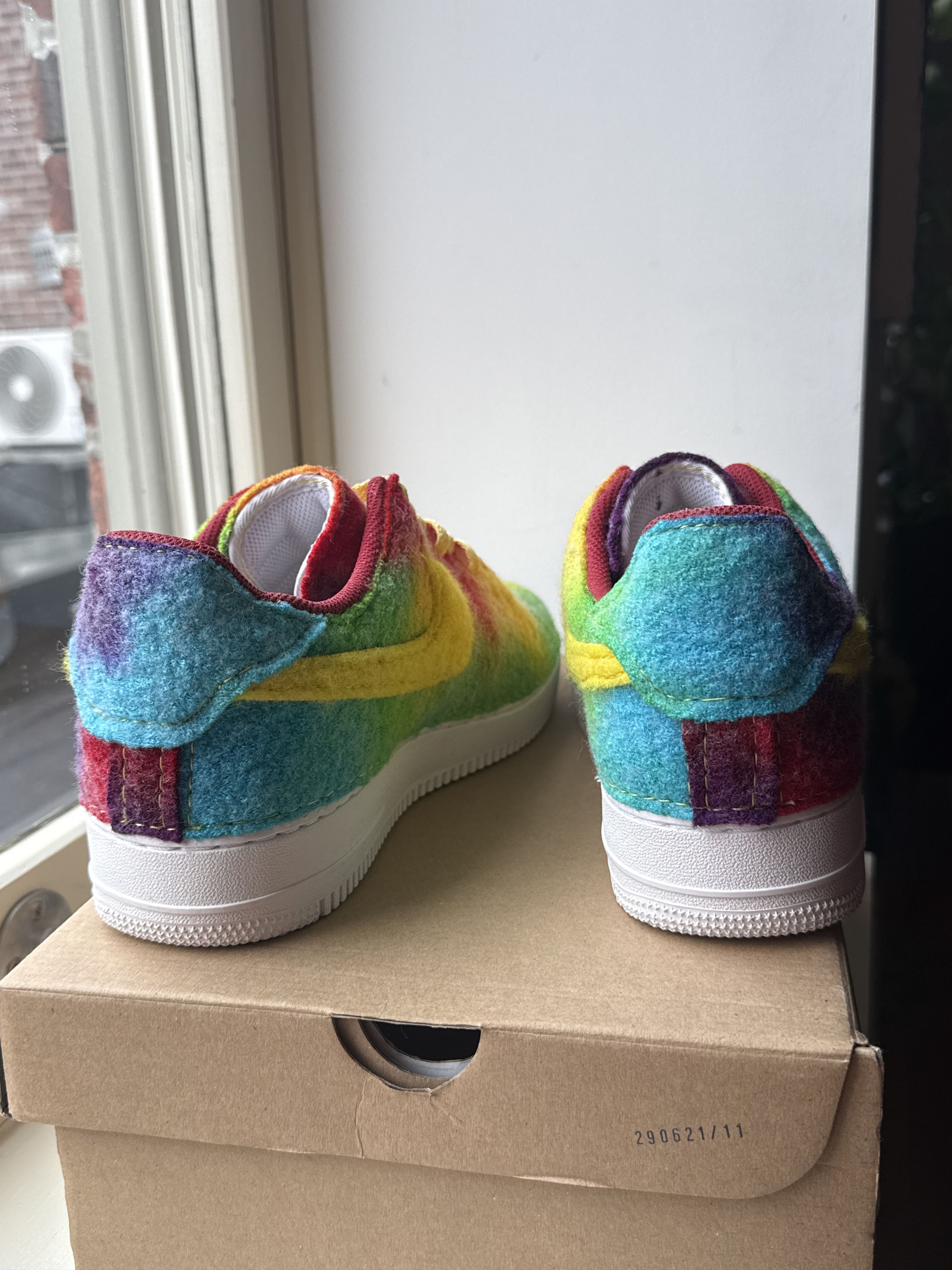 Nike Dark Phil Knight Rainbow Wool Wrapped Air Force 1 Size US 11.5 / EU 44-45 - 4 Thumbnail