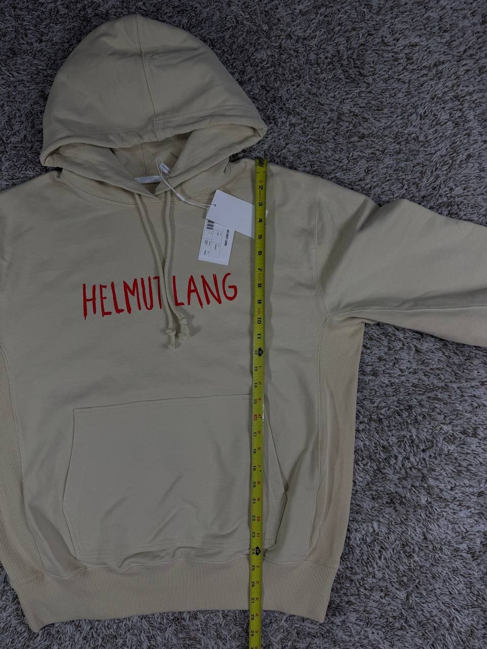 Helmut Lang NWT Helmut Lang Scribble Logo Hoodie 'Stone' Size US L / EU 52-54 / 3 - 7 Thumbnail