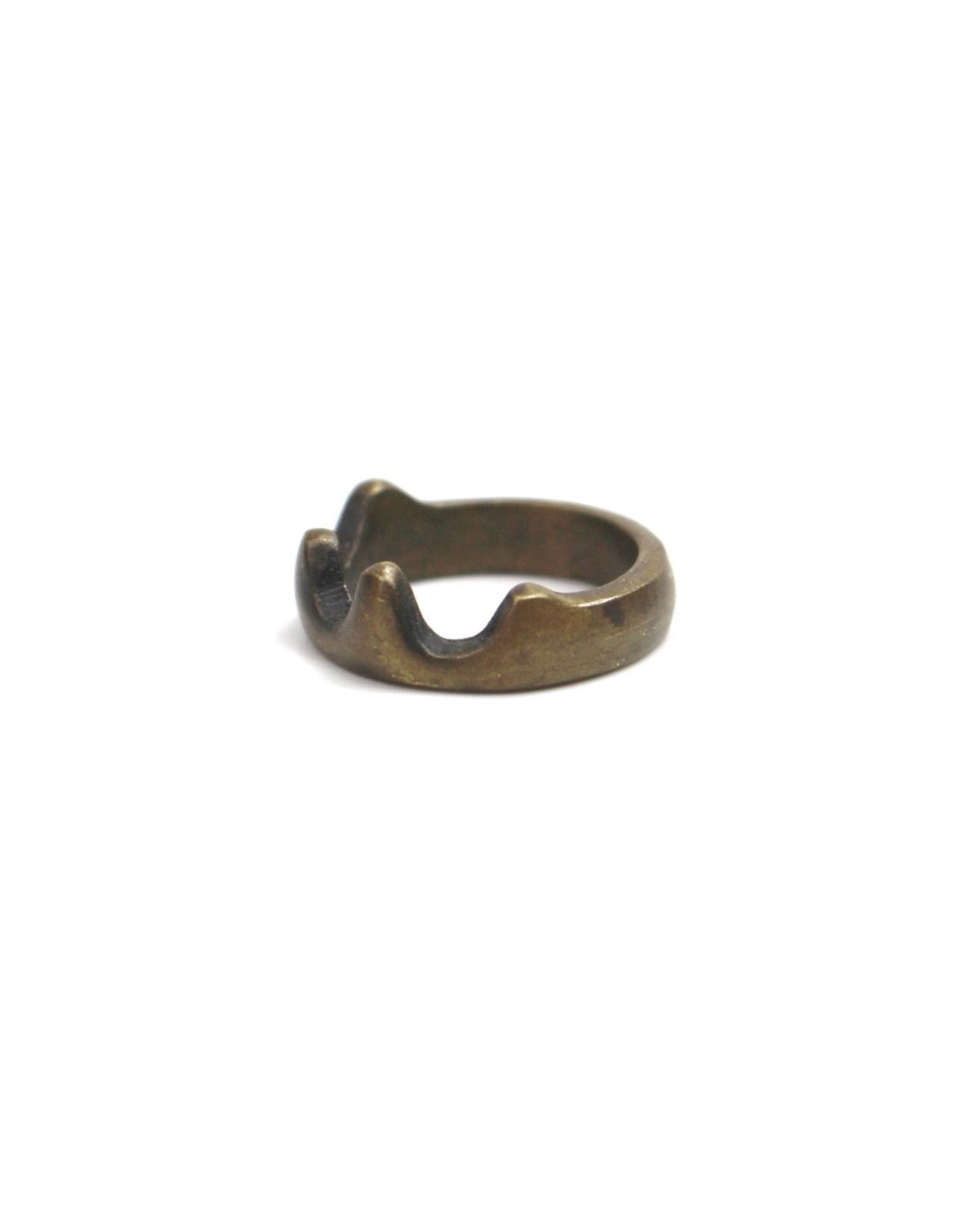 Hysteric Glamour 2000S JAPANESE MADE INDUSTRIAL BRONZE WAVE RING – BRUTALIST Size ONE SIZE - 3 Thumbnail