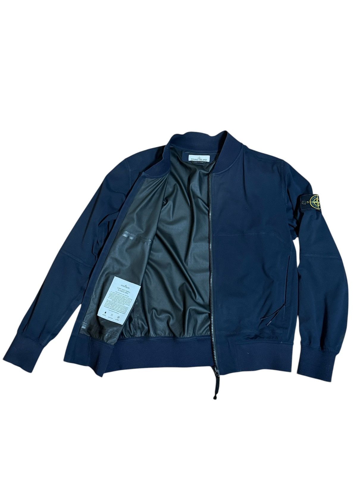 Stone Island 🔥850$ Stone Island Light Soft Shell Grid Bomber Jacket Navy Size US L / EU 52-54 / 3 - 2 Thumbnail
